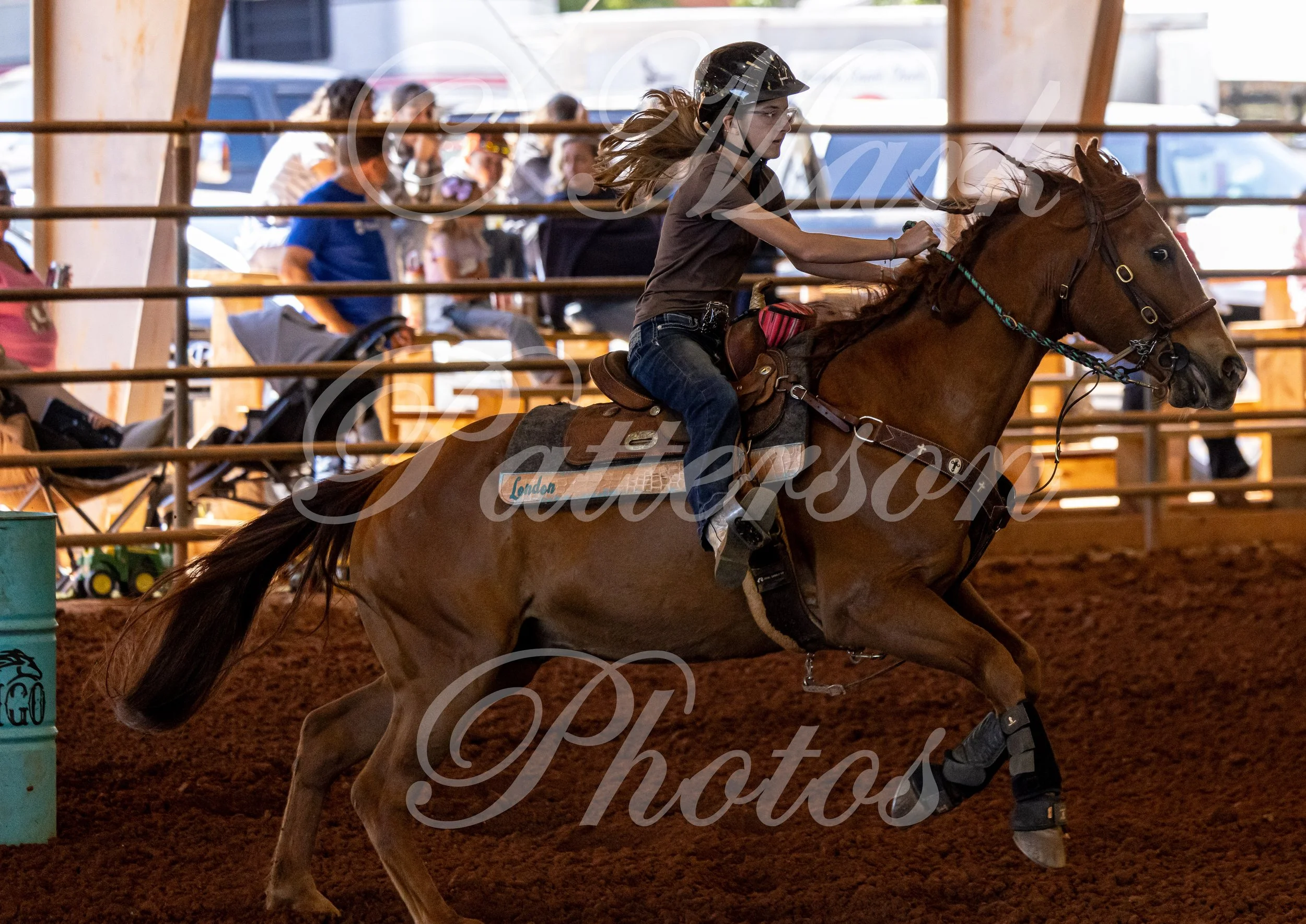 May 3, 2026, a barrel racing team competing at Latigo Farm in Landrum, SC. #11763
