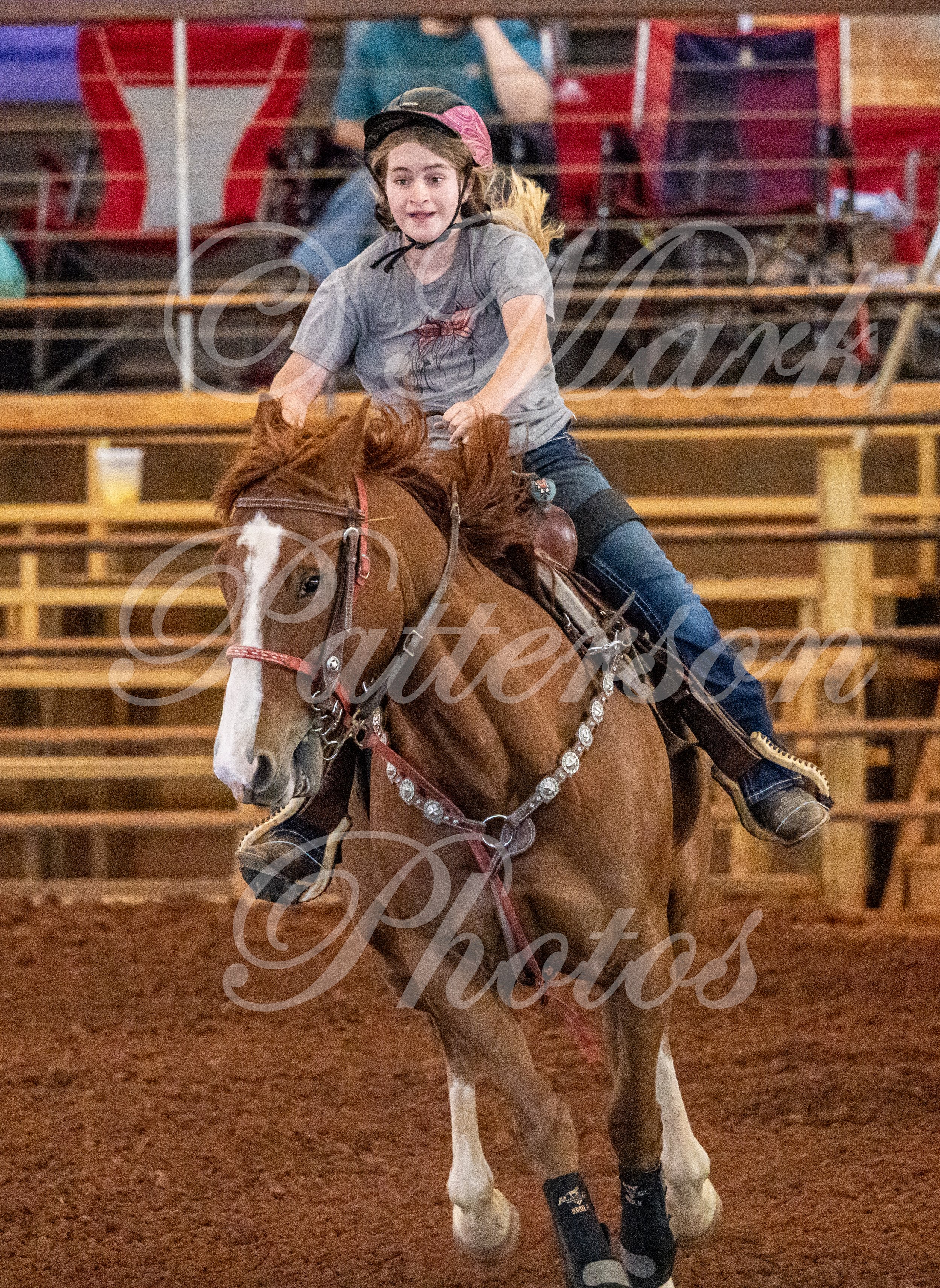 May 3, 2026, a barrel racing team competing at Latigo Farm in Landrum, SC. #11998