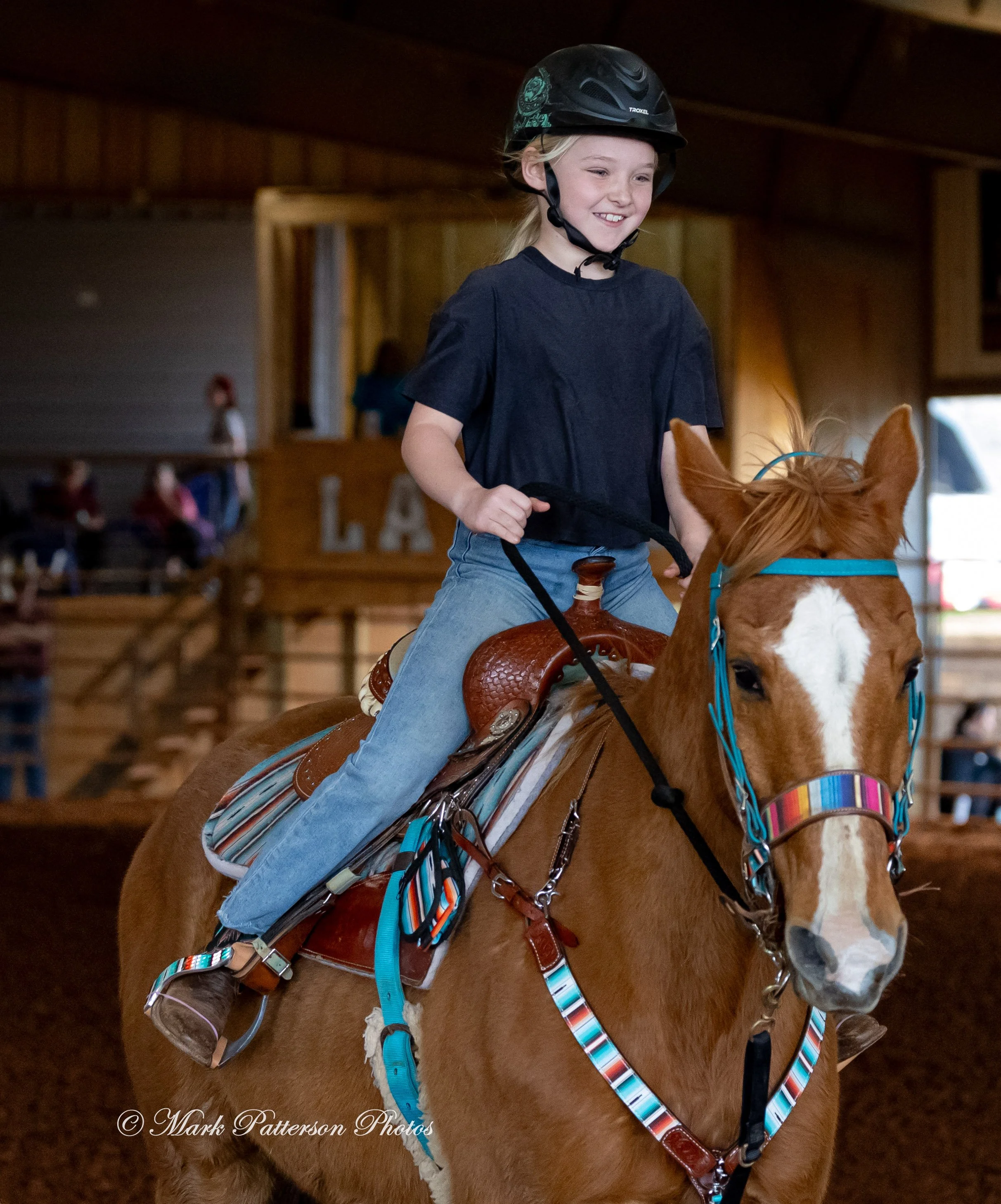 March 1, 2026, a barrel racing team competing at Latigo Farm in Landrum, SC. #24761