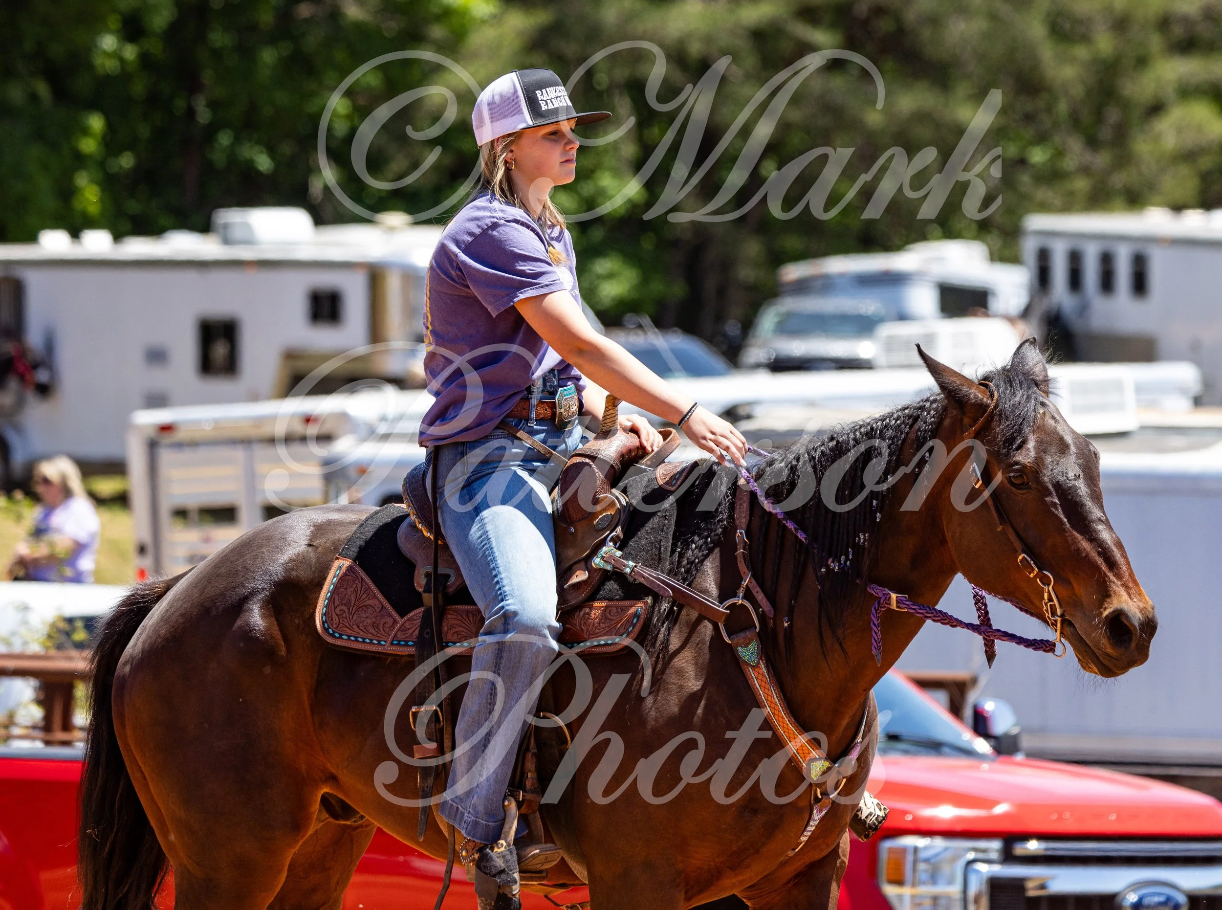 May 3, 2026, a barrel racing team competing at Latigo Farm in Landrum, SC. #10892