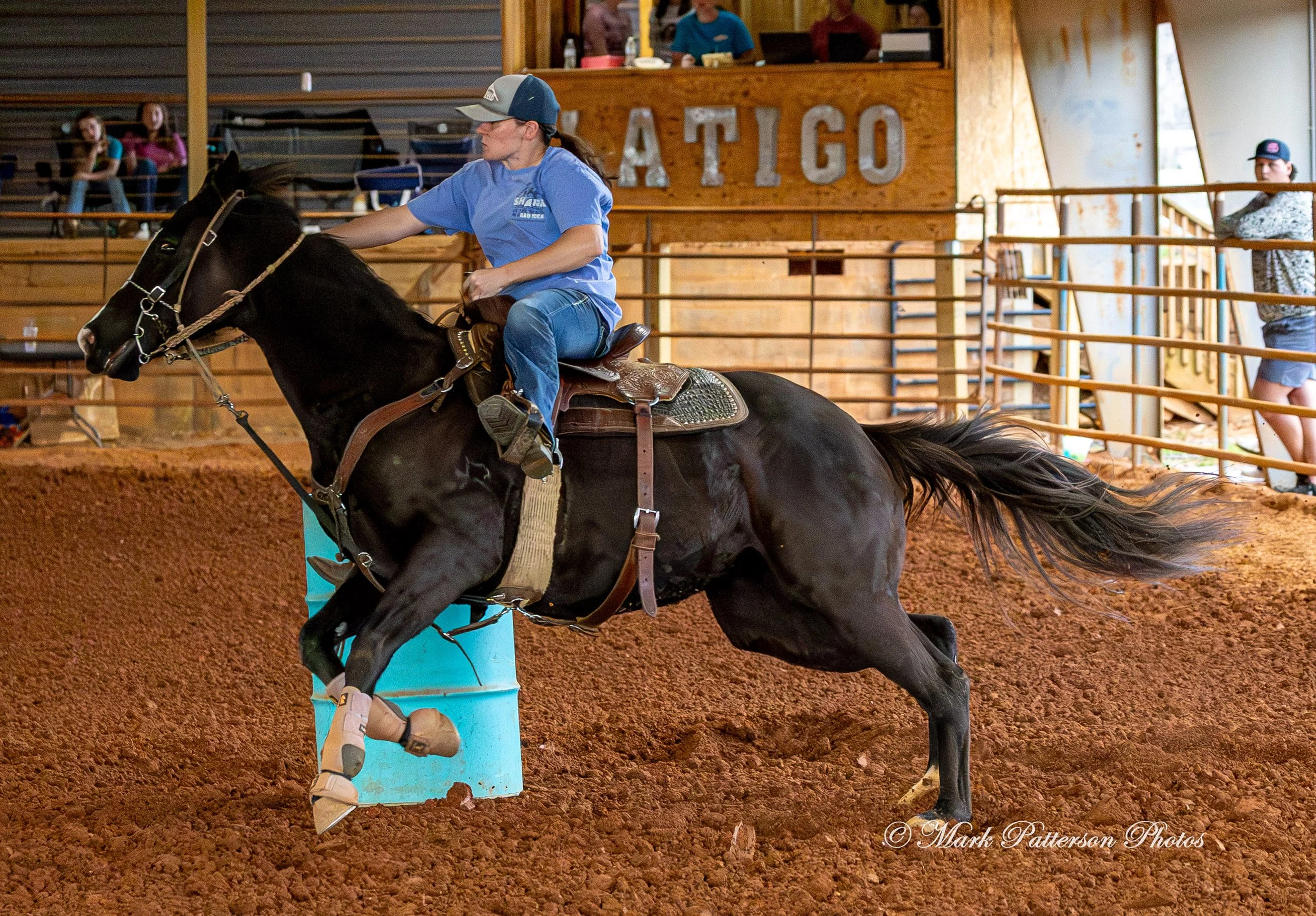 March 1, 2026, a barrel racing team competing at Latigo Farm in Landrum, SC. #26272