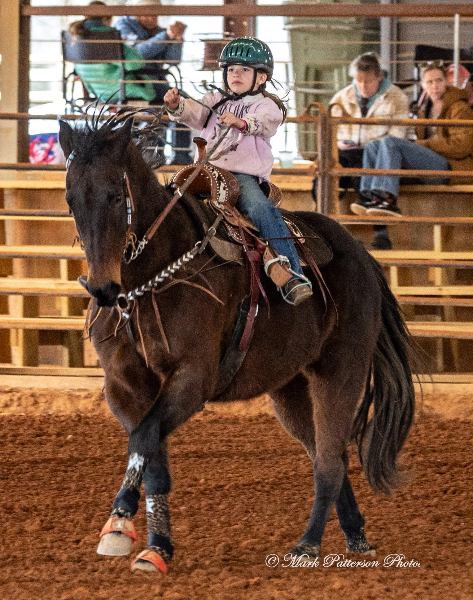 February 8, 2026, a barrel racing team competing at Latigo Farm in Landrum, SC. #20528