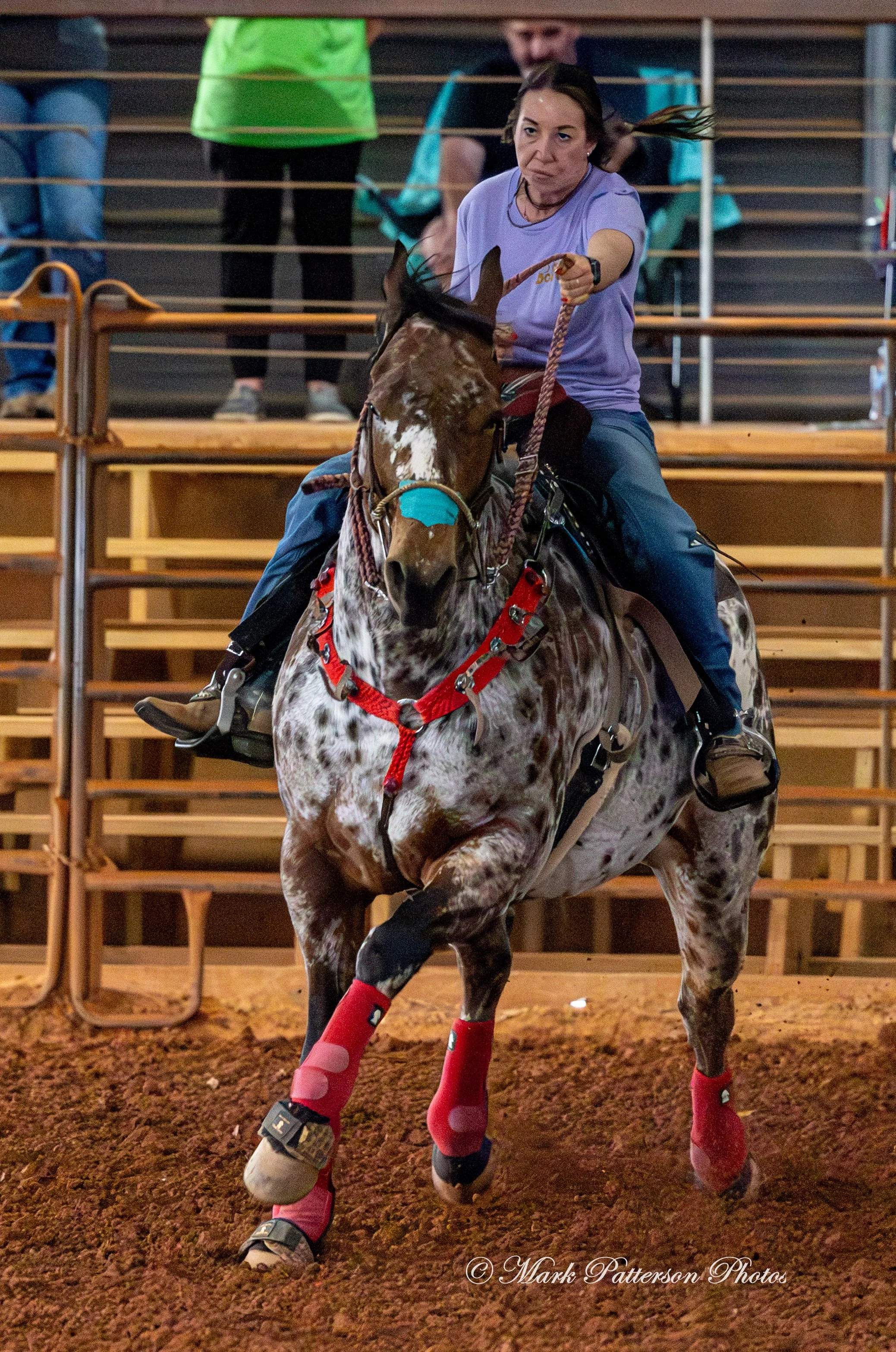 March 1, 2026, a barrel racing team competing at Latigo Farm in Landrum, SC. #26473