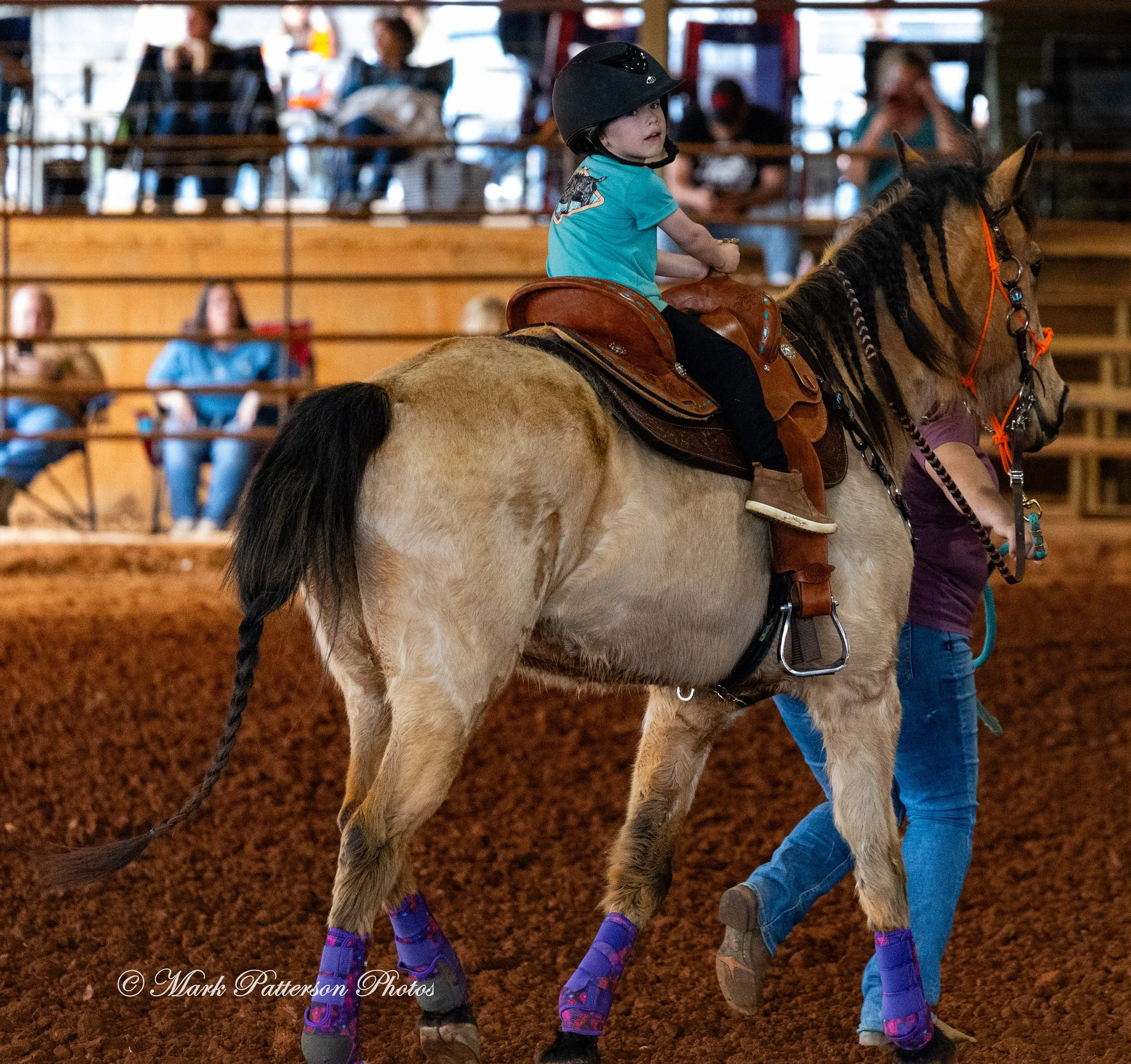 March 1, 2026, a barrel racing team competing at Latigo Farm in Landrum, SC. #24724