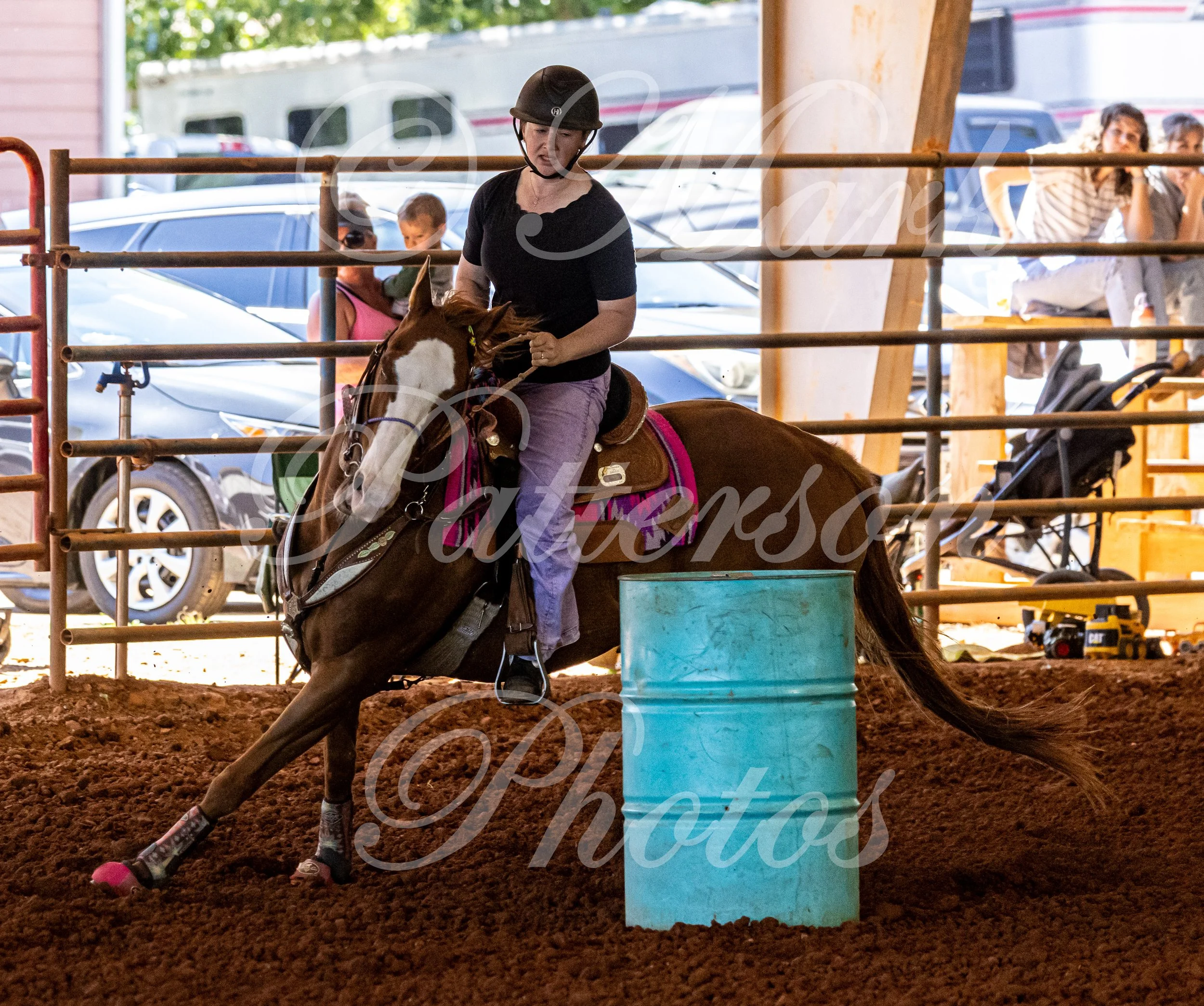 May 3, 2026, a barrel racing team competing at Latigo Farm in Landrum, SC. #11961