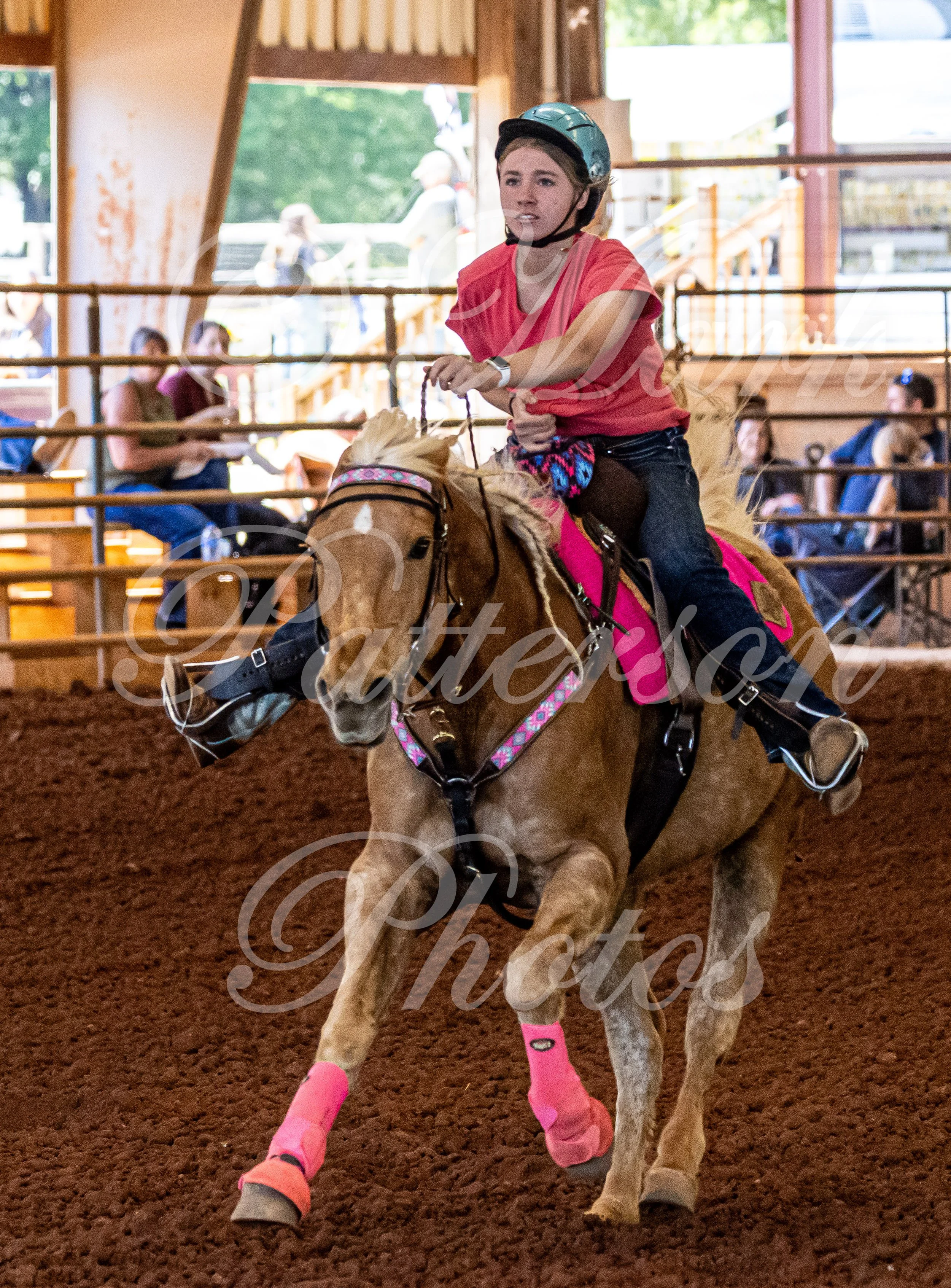 May 3, 2026, a barrel racing team competing at Latigo Farm in Landrum, SC. #11590