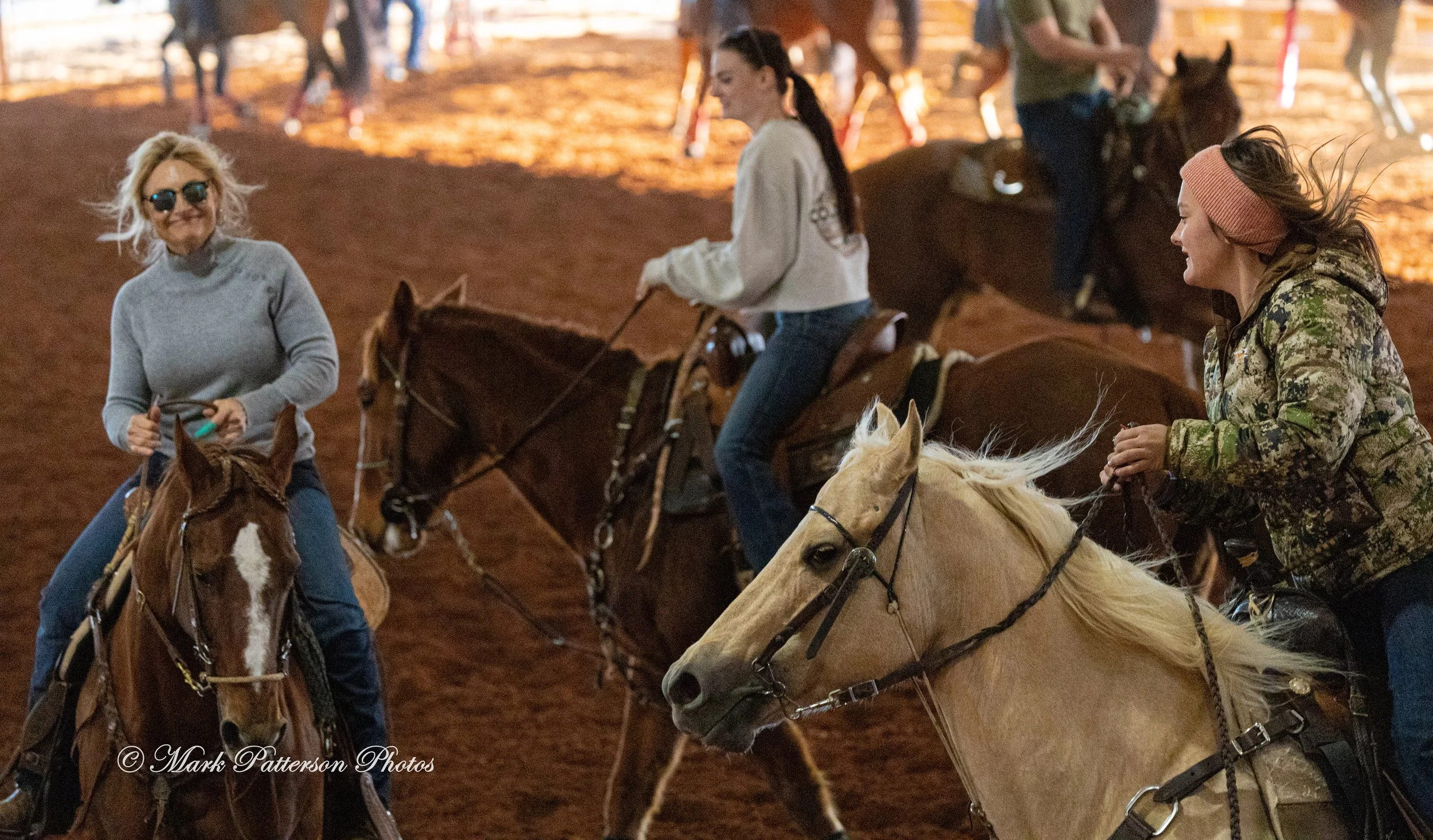 January 4, 2026, a barrel racing team competing at Latigo Farm in Landrum. #17728