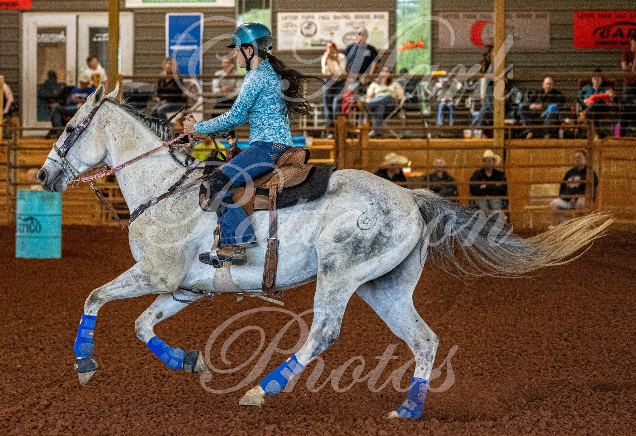 May 3, 2026, a barrel racing team competing at Latigo Farm in Landrum, SC. #12810