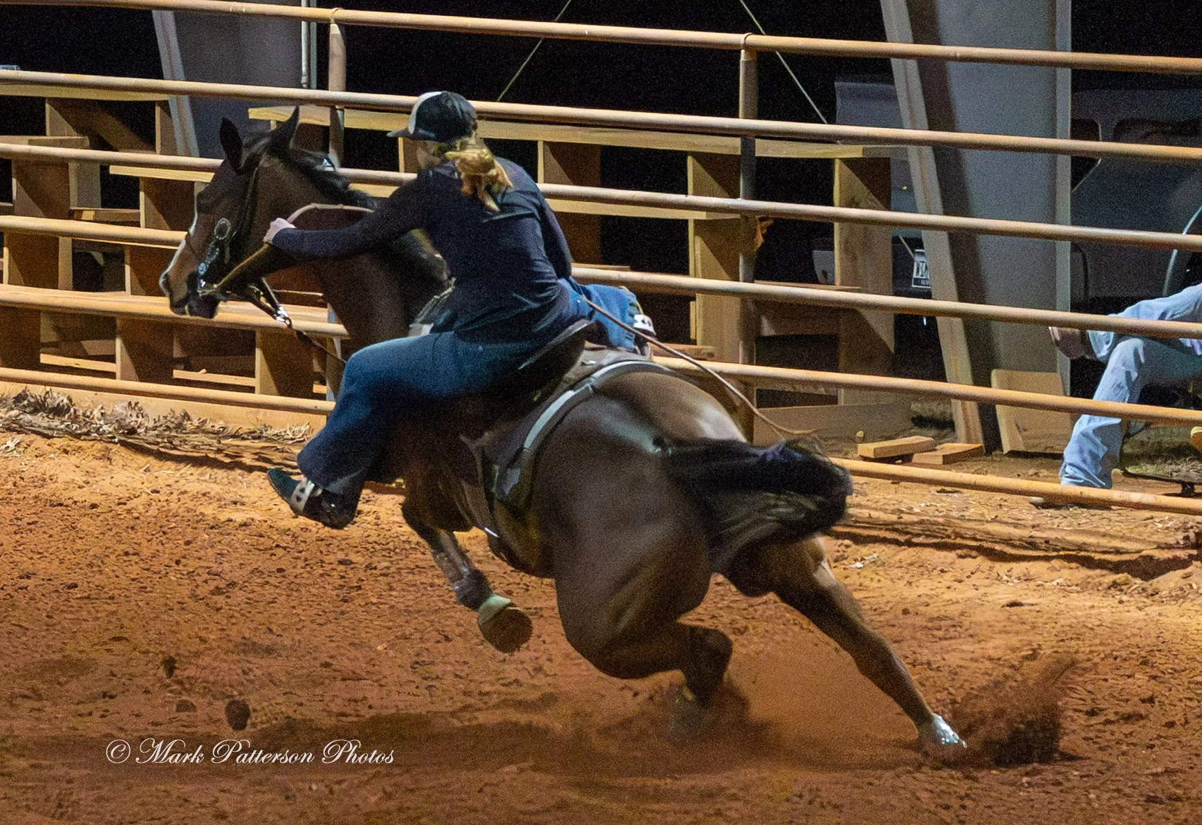 January 4, 2026, a barrel racing team competing at Latigo Farm in Landrum. #20053