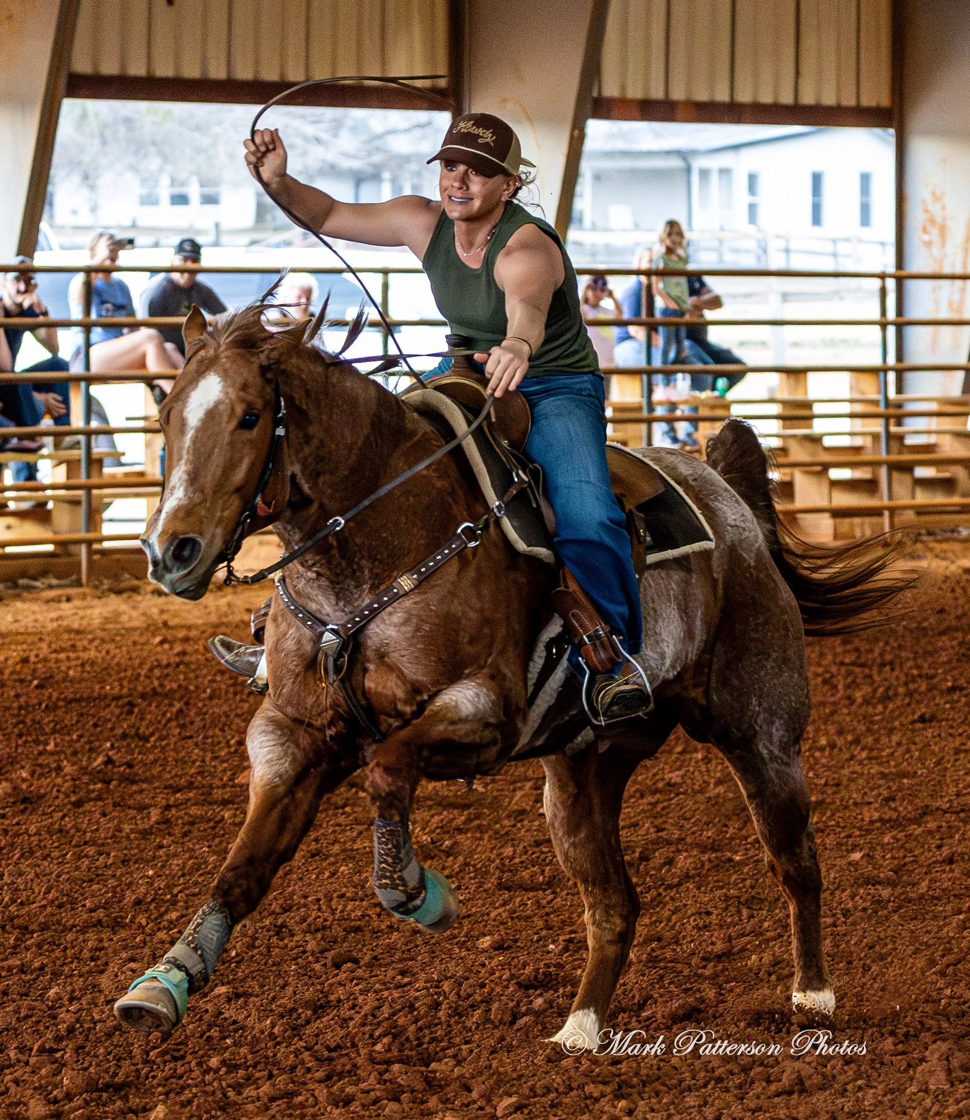 March 1, 2026, a barrel racing team competing at Latigo Farm in Landrum, SC. #26177