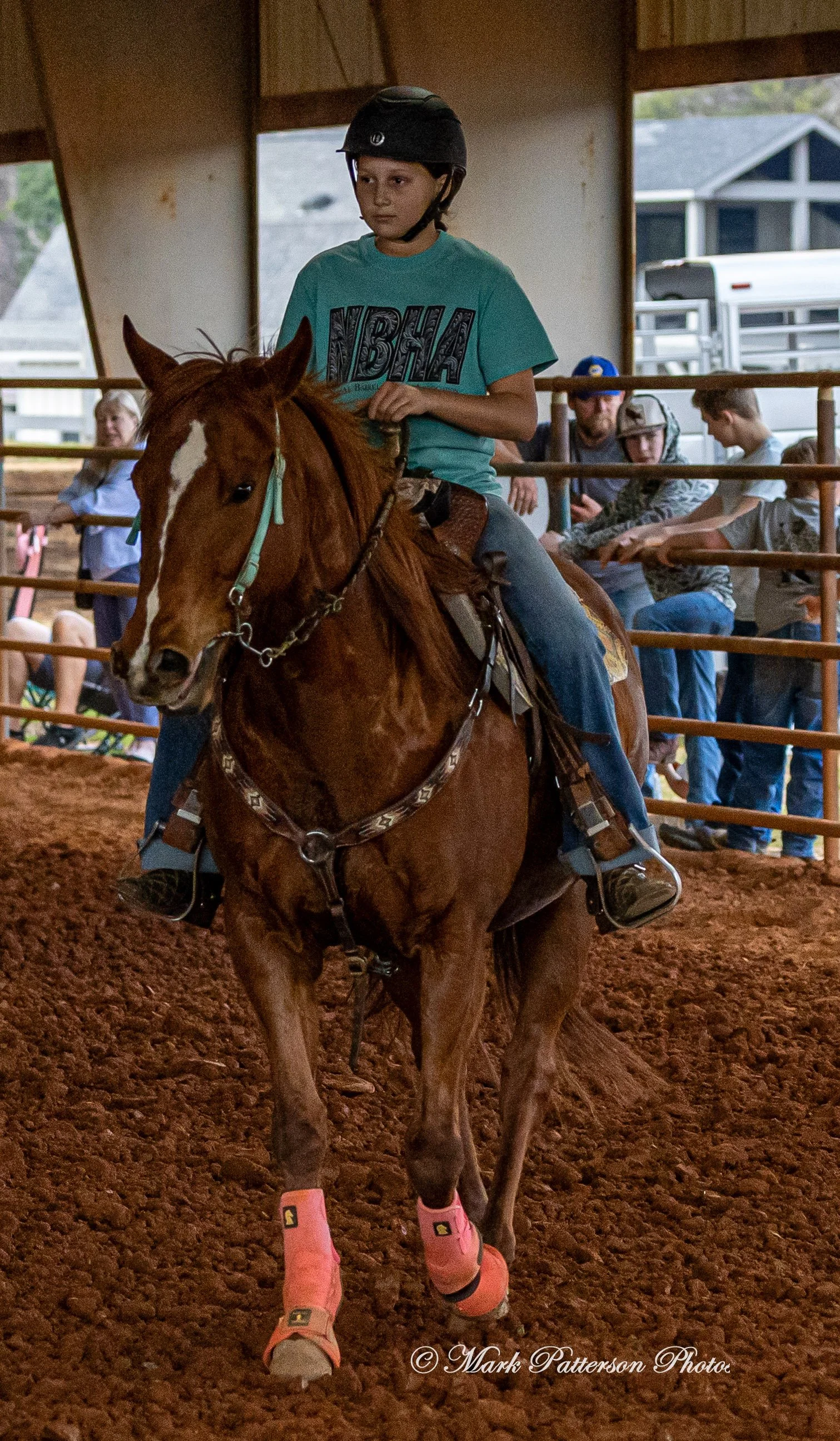March 1, 2026, a barrel racing team competing at Latigo Farm in Landrum, SC. #25790