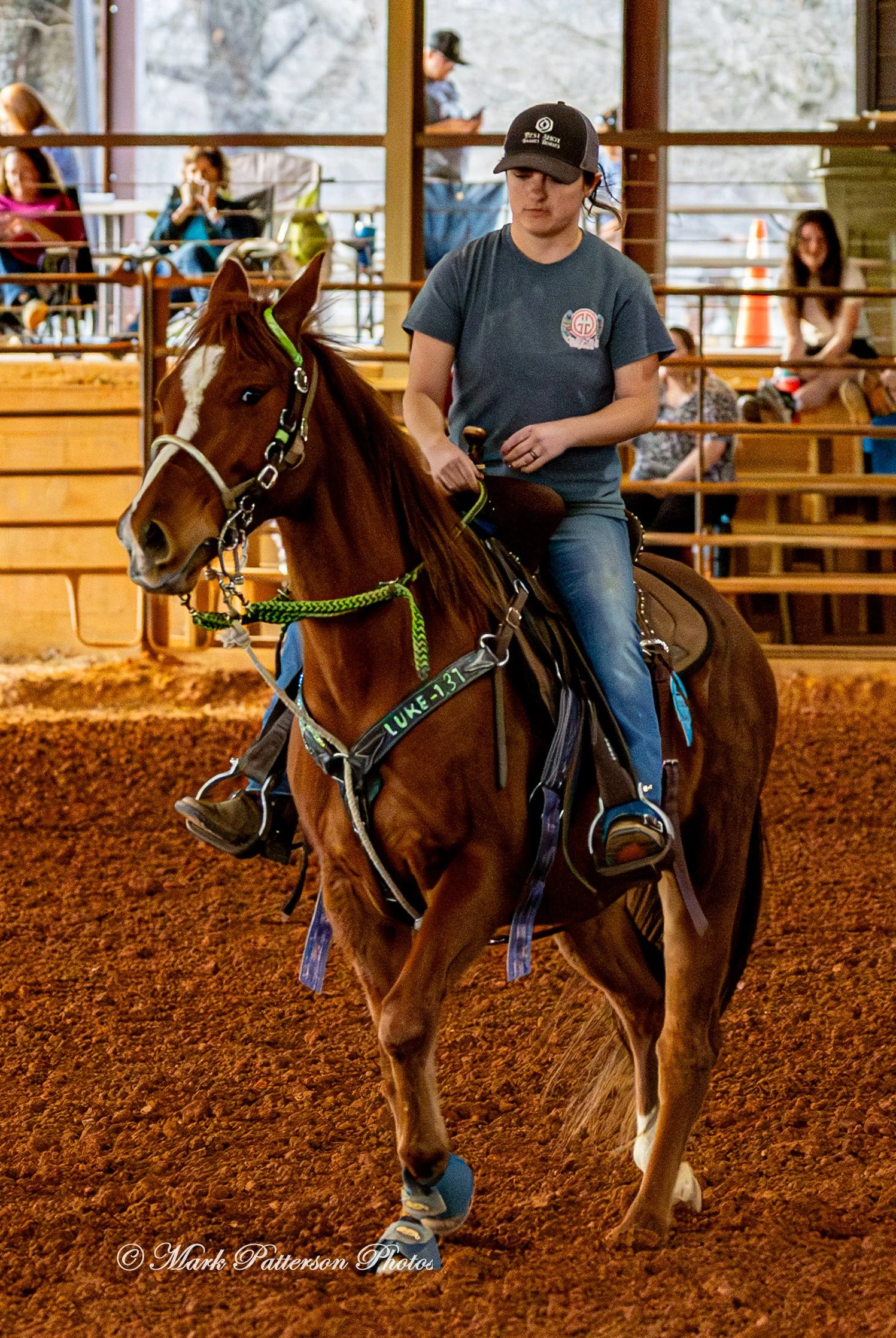 March 1, 2026, a barrel racing team competing at Latigo Farm in Landrum, SC. #26451