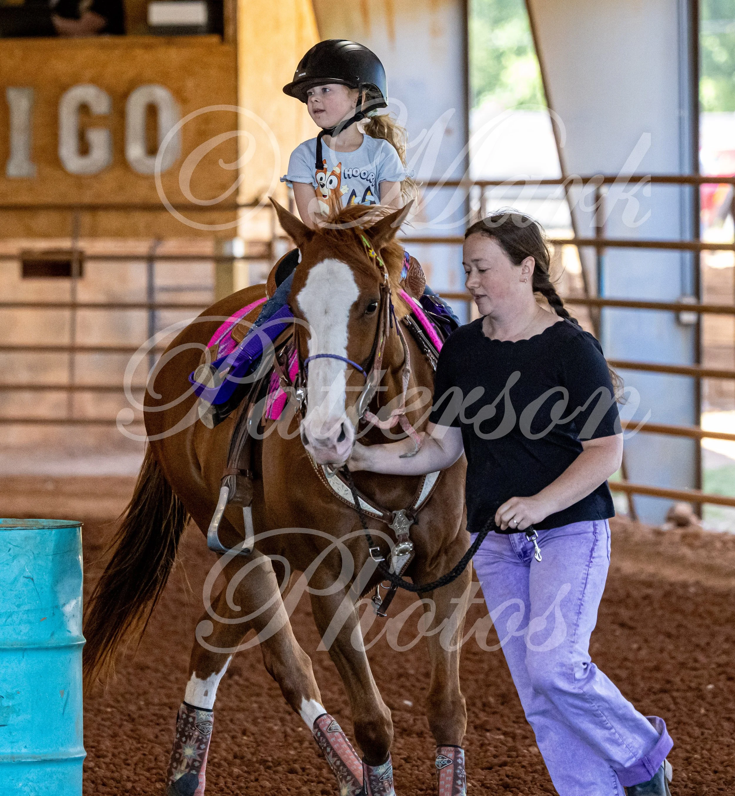 May 3, 2026, a barrel racing team competing at Latigo Farm in Landrum, SC. #11347