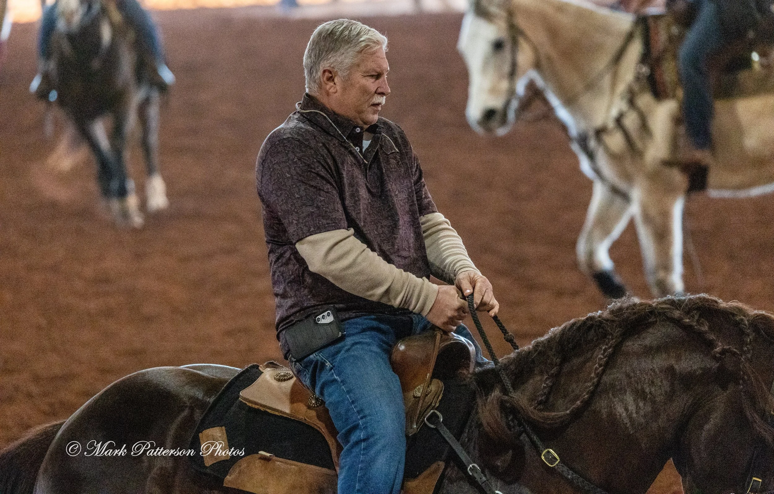 January 4, 2026, a barrel racing team competing at Latigo Farm in Landrum. #17703