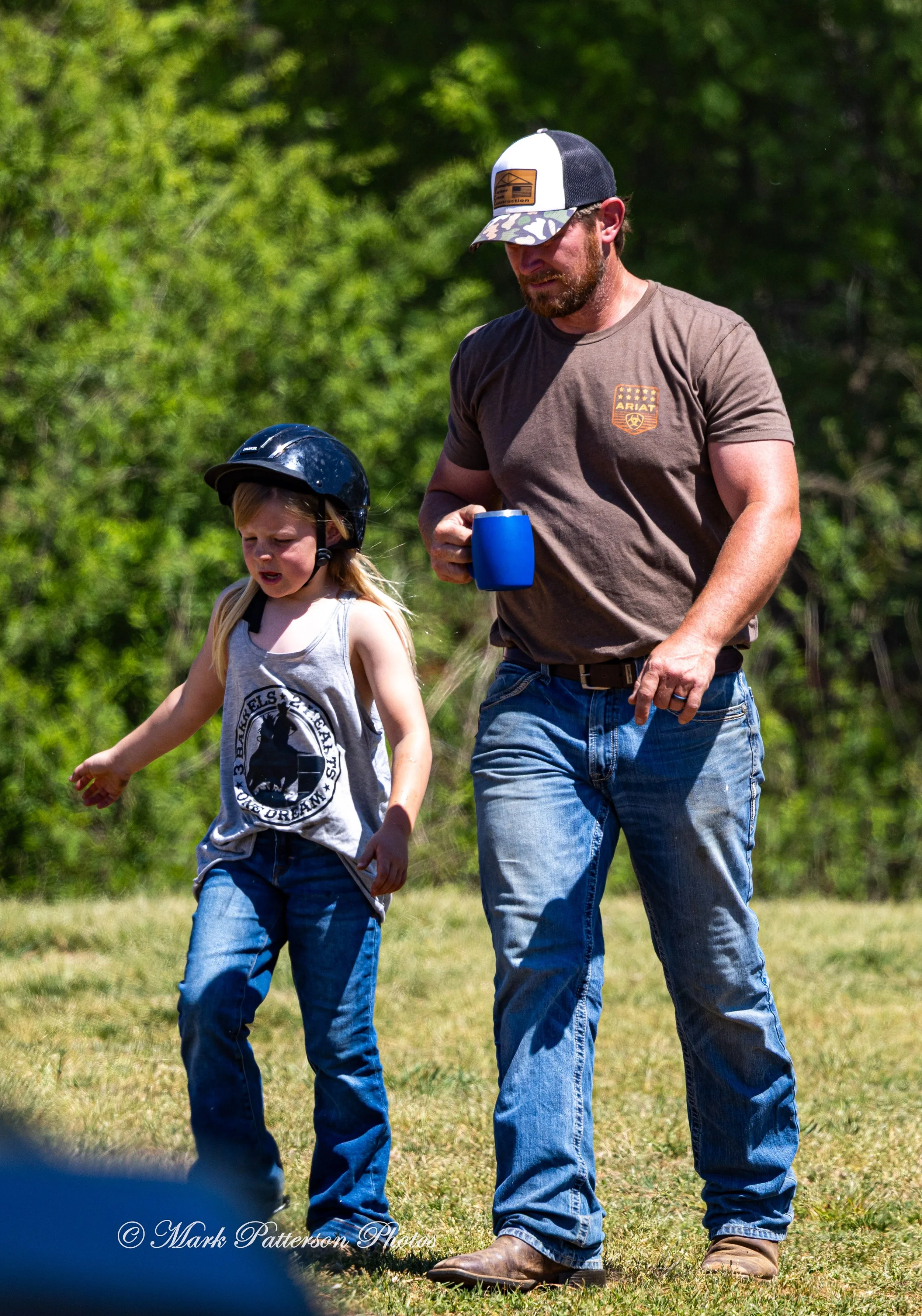 April 11, 2026, a barrel racing team competing at Latigo Farm in Landrum, SC. #1405
