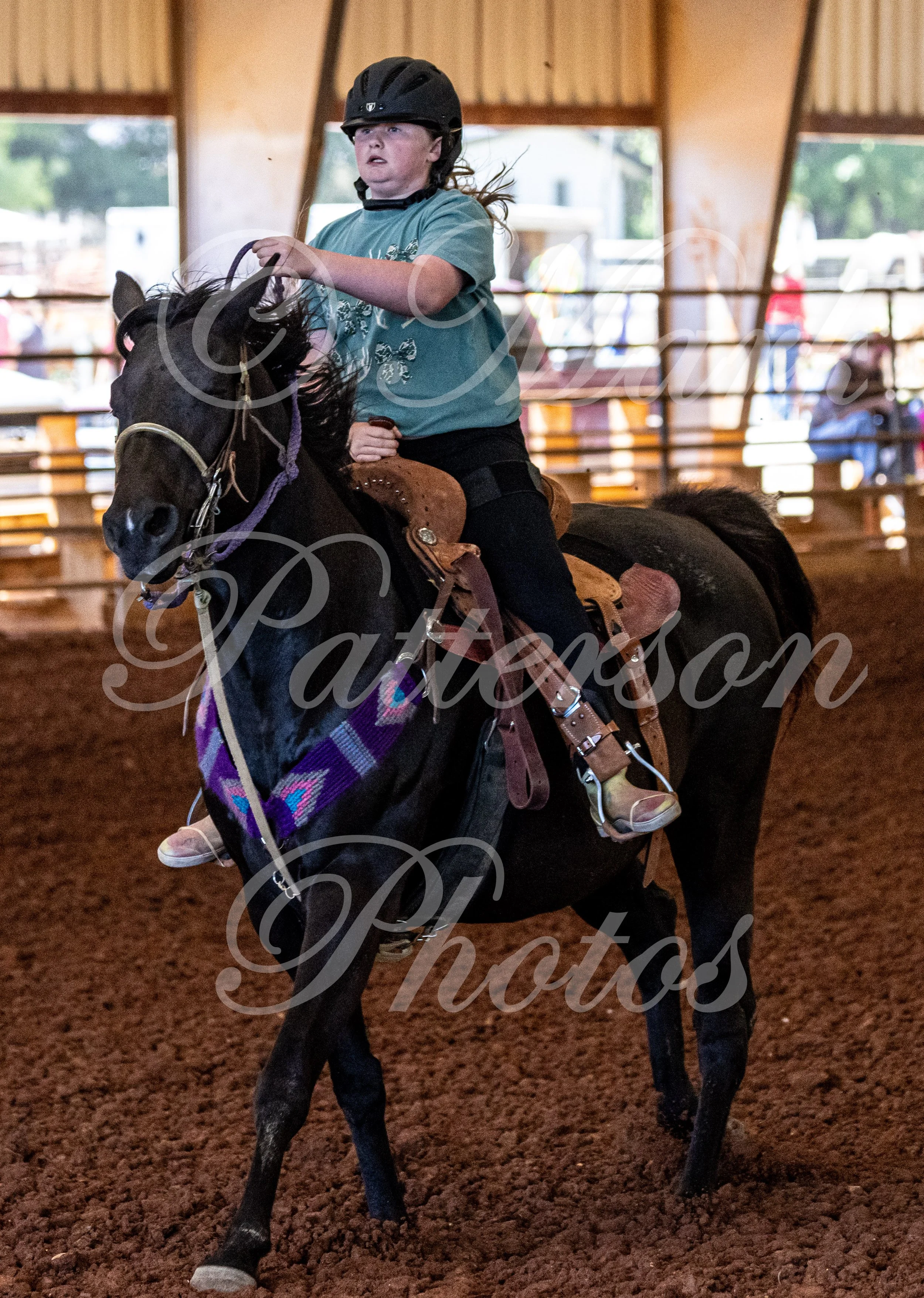 May 3, 2026, a barrel racing team competing at Latigo Farm in Landrum, SC. #110164