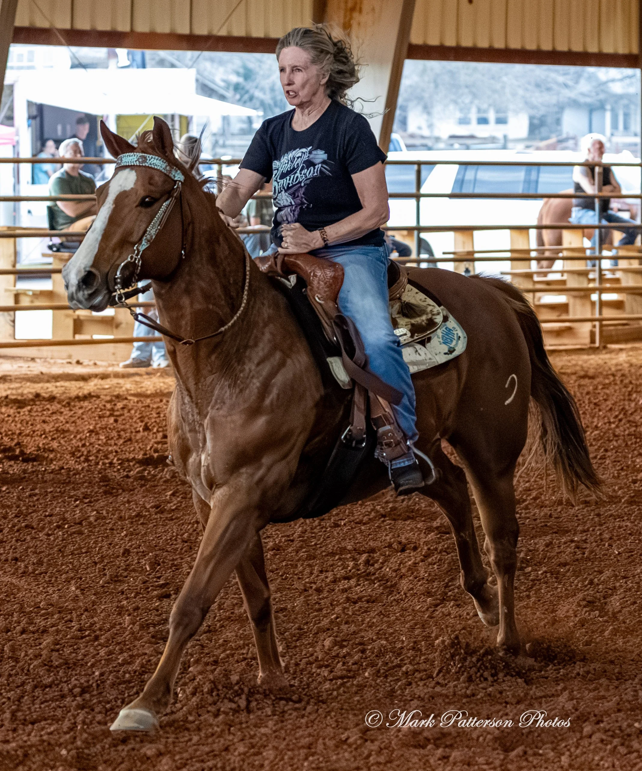 March 1, 2026, a barrel racing team competing at Latigo Farm in Landrum, SC. #26531