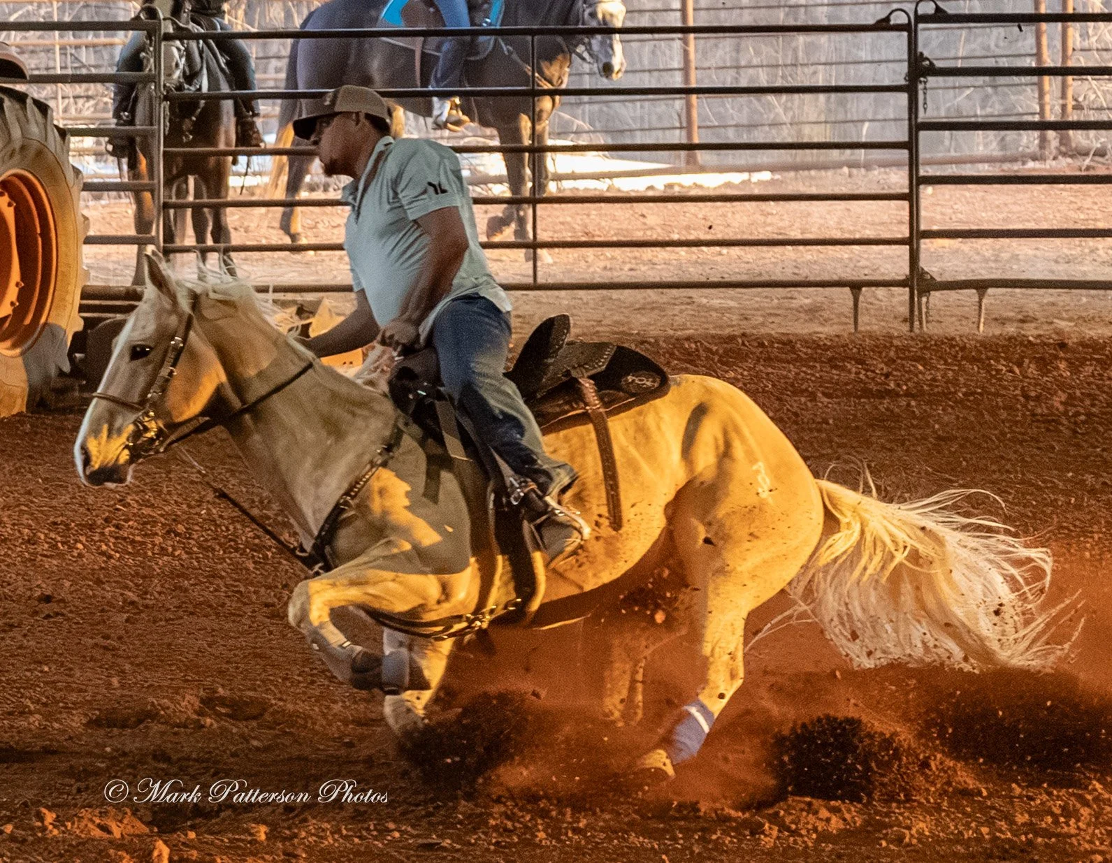 January 4, 2026, a barrel racing team competing at Latigo Farm in Landrum. #18702