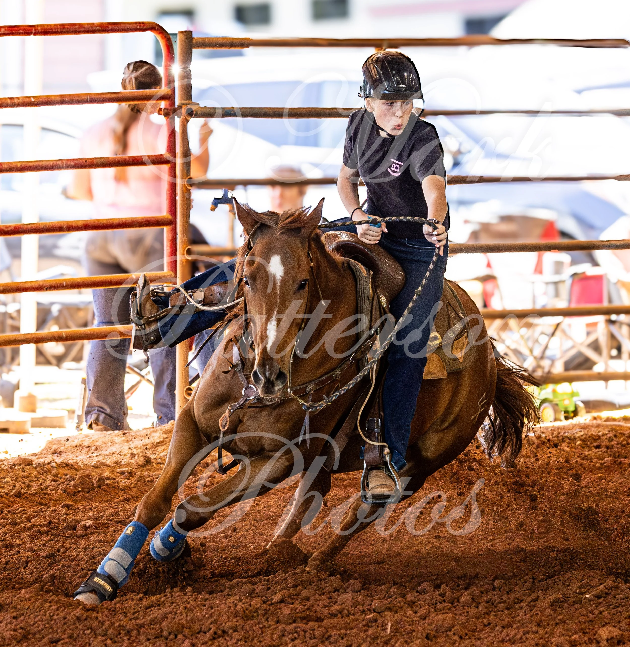 May 3, 2026, a barrel racing team competing at Latigo Farm in Landrum, SC. #12321