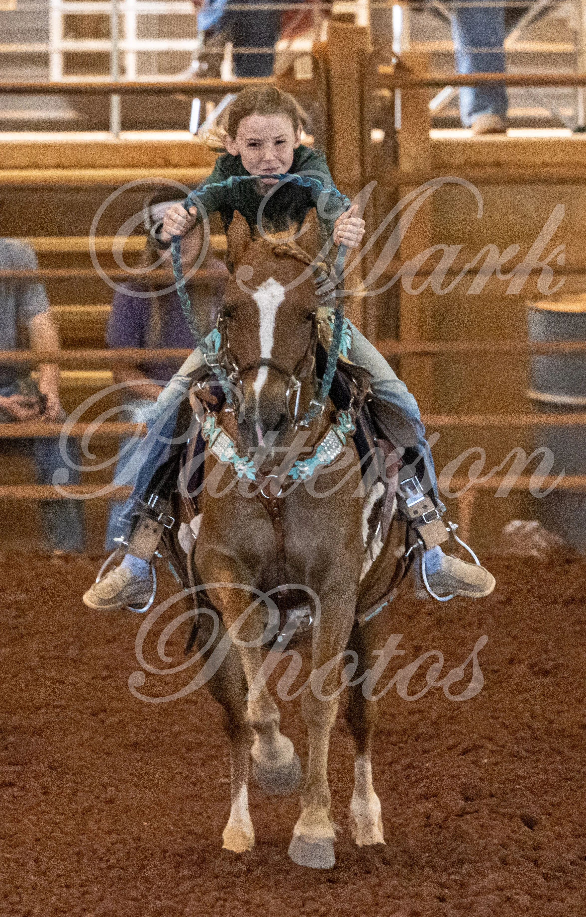 May 3, 2026, a barrel racing team competing at Latigo Farm in Landrum, SC. #11671