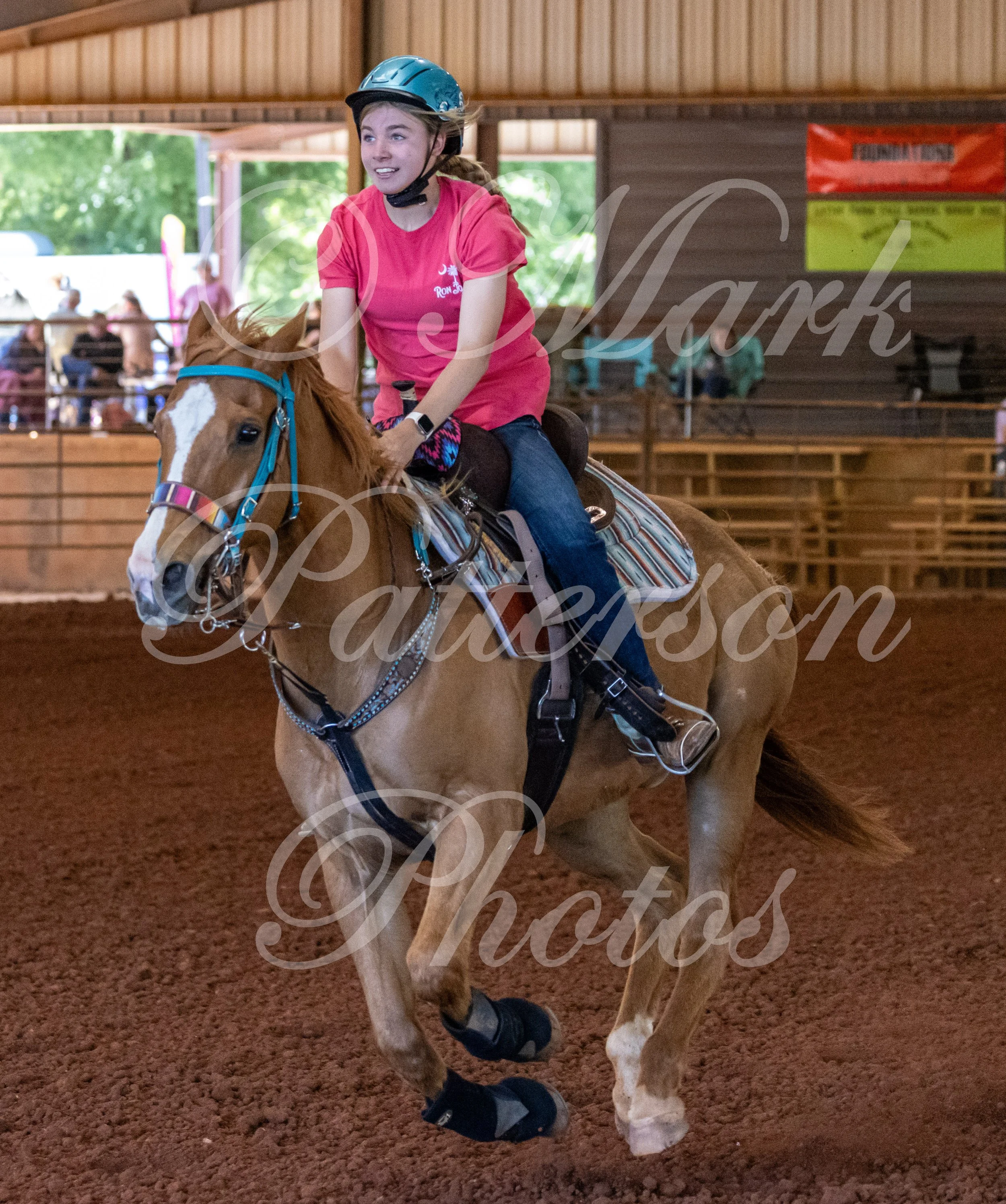 May 3, 2026, a barrel racing team competing at Latigo Farm in Landrum, SC. #11920