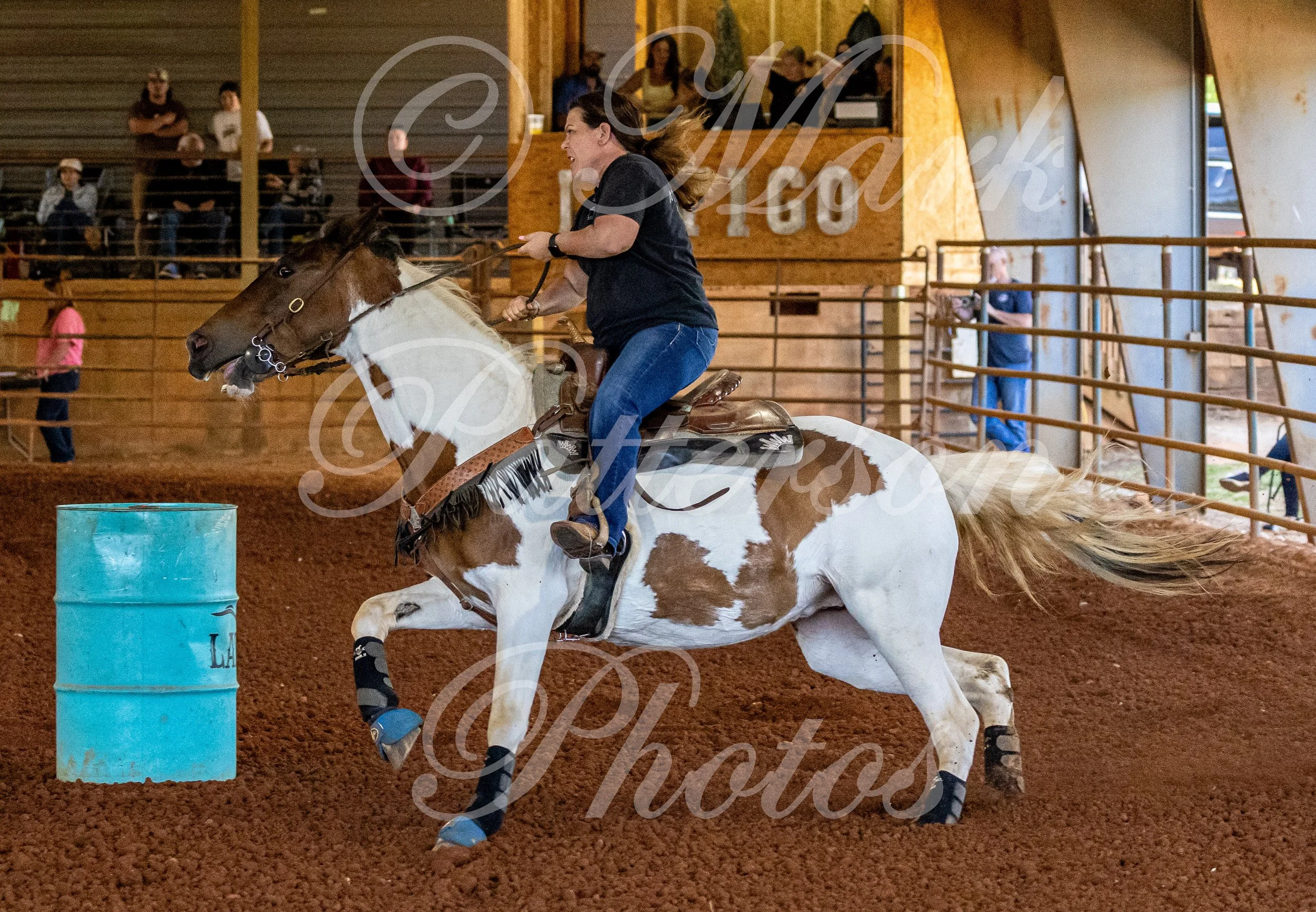 May 3, 2026, a barrel racing team competing at Latigo Farm in Landrum, SC. #11732
