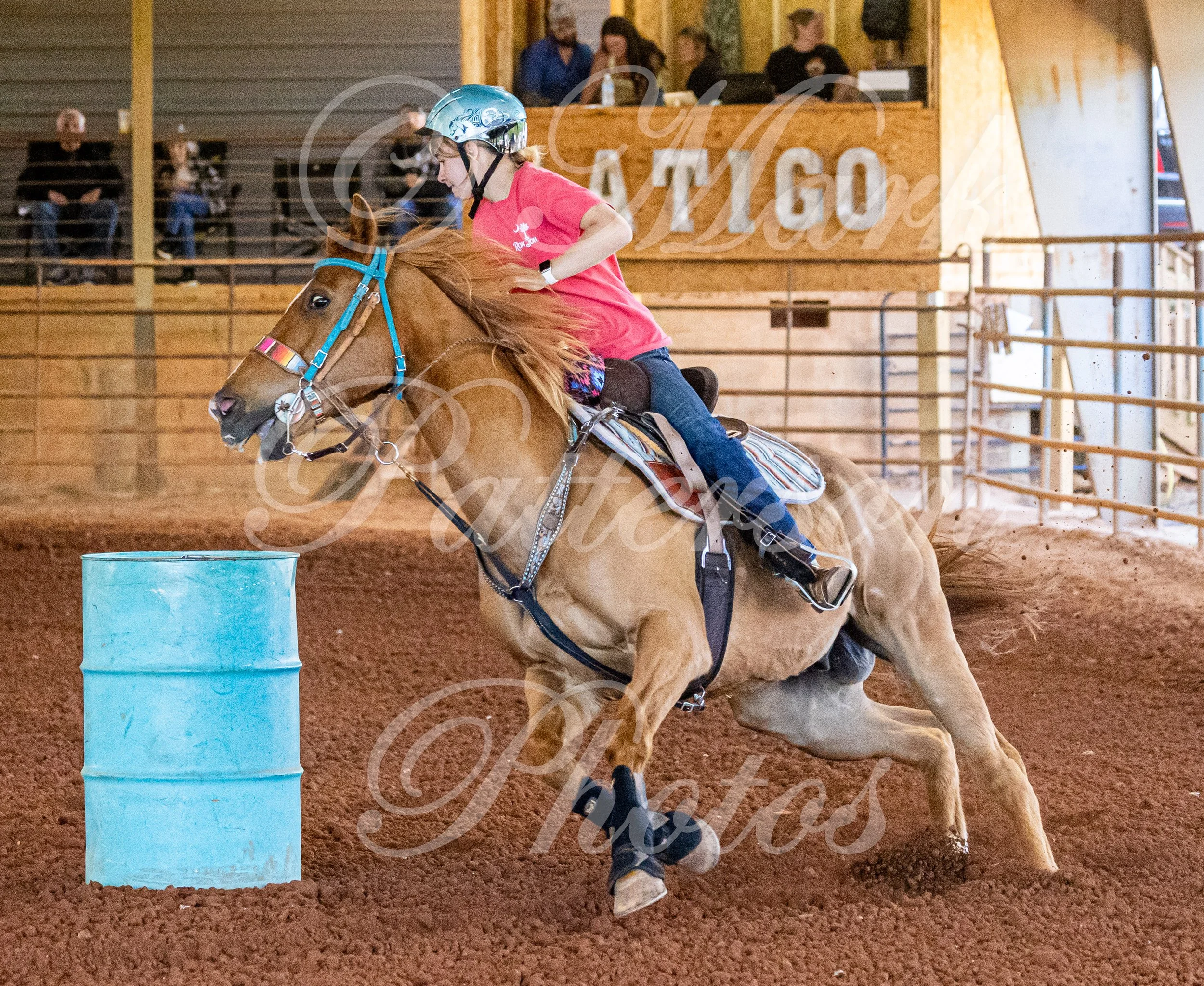 May 3, 2026, a barrel racing team competing at Latigo Farm in Landrum, SC. #11904