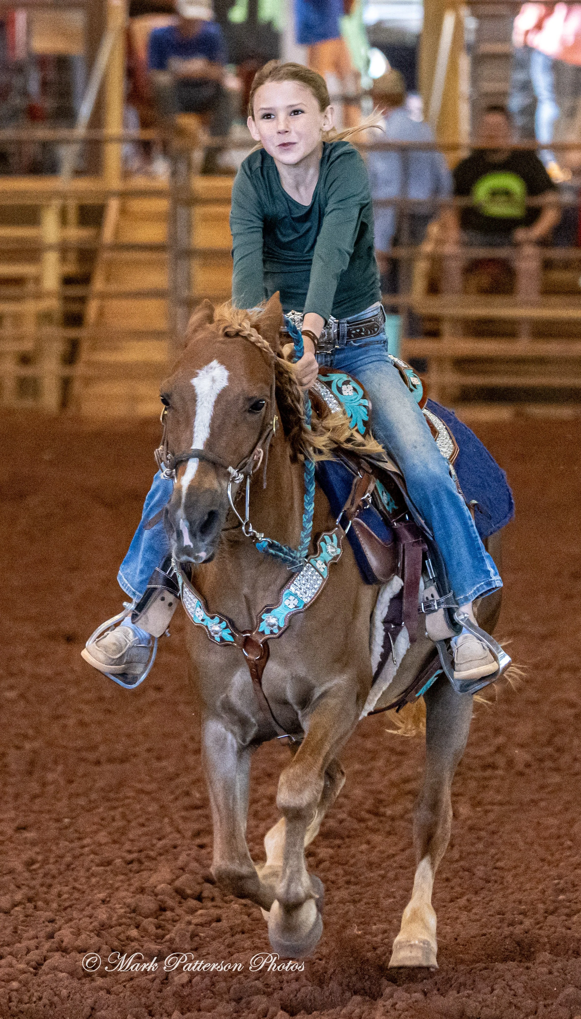 May 3, 2026, a barrel racing team competing at Latigo Farm in Landrum, SC. #11674