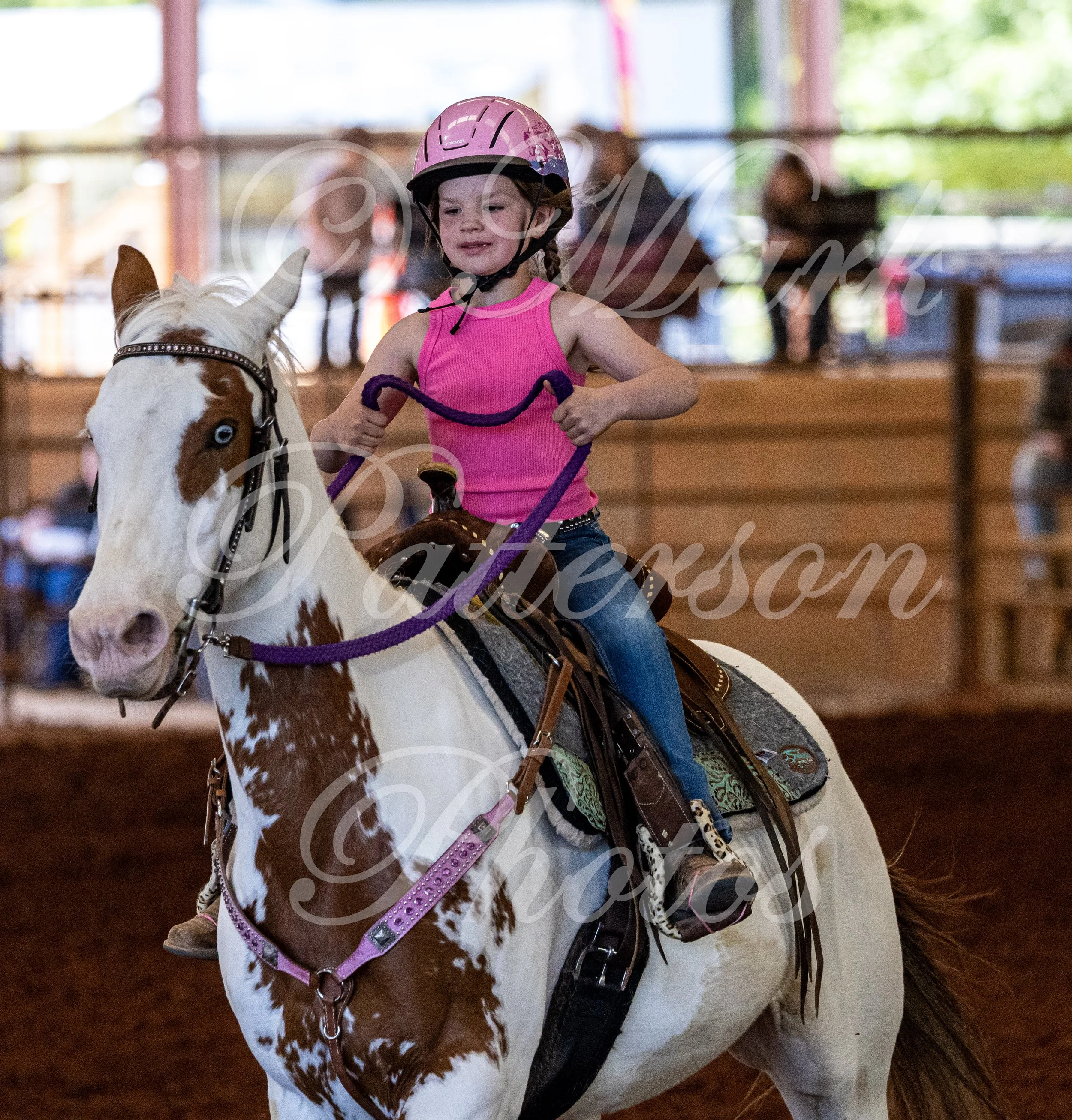 May 3, 2026, a barrel racing team competing at Latigo Farm in Landrum, SC. #11232