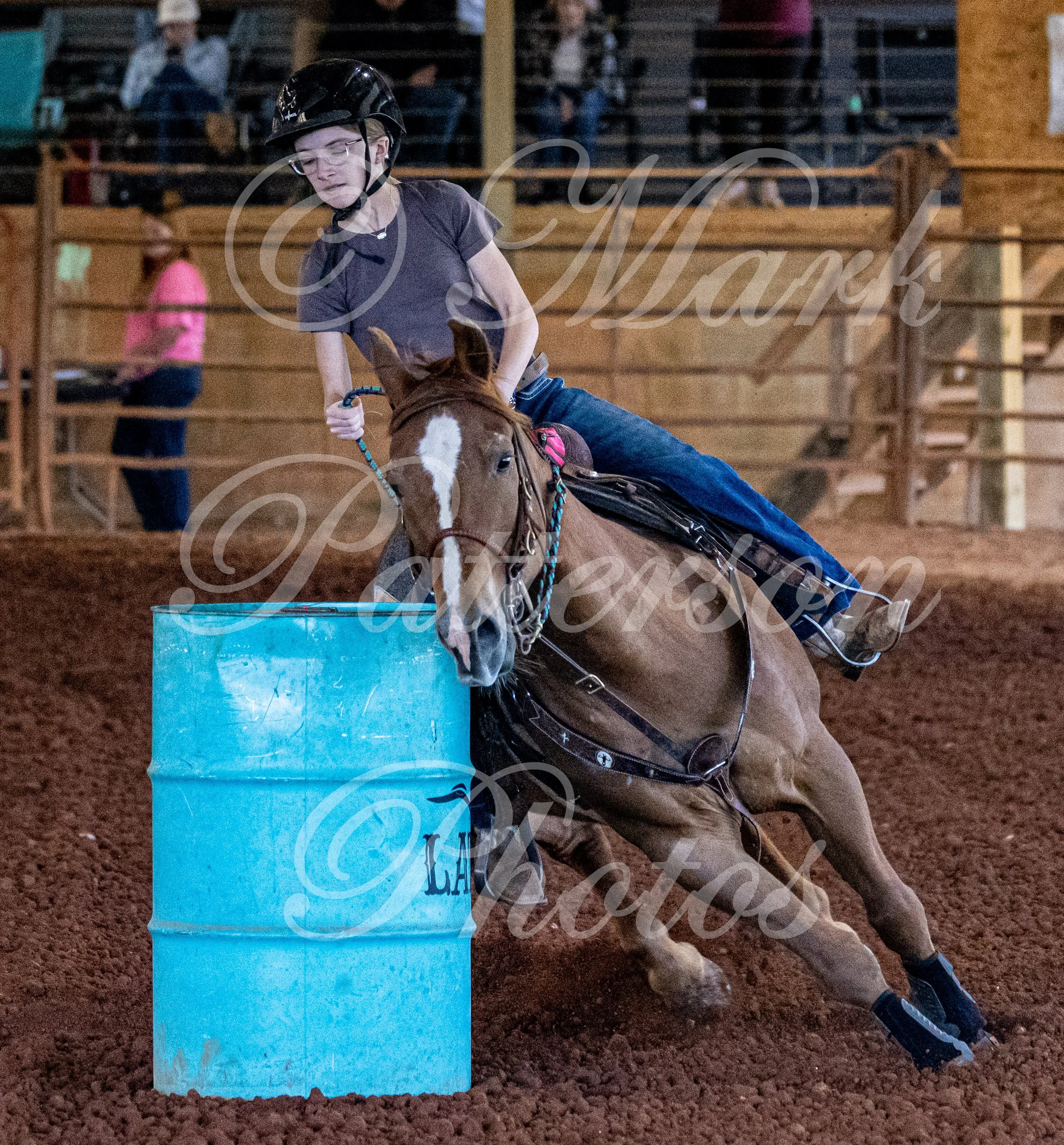 May 3, 2026, a barrel racing team competing at Latigo Farm in Landrum, SC. #11767
