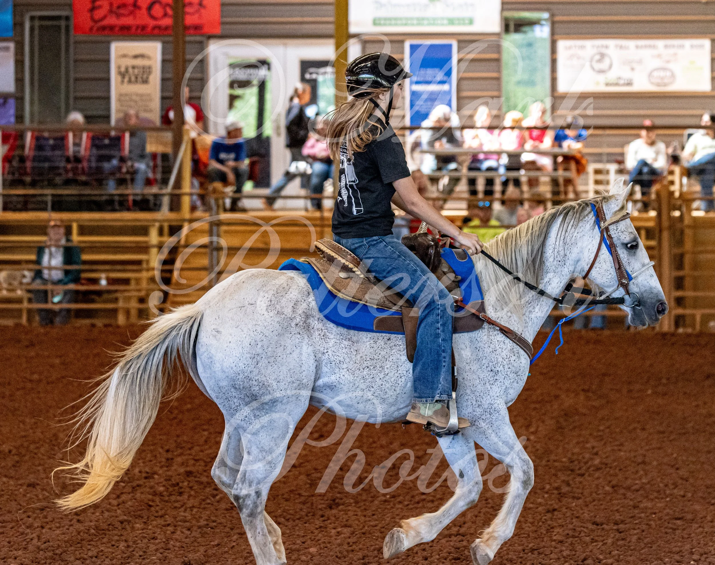 May 3, 2026, a barrel racing team competing at Latigo Farm in Landrum, SC. #11490