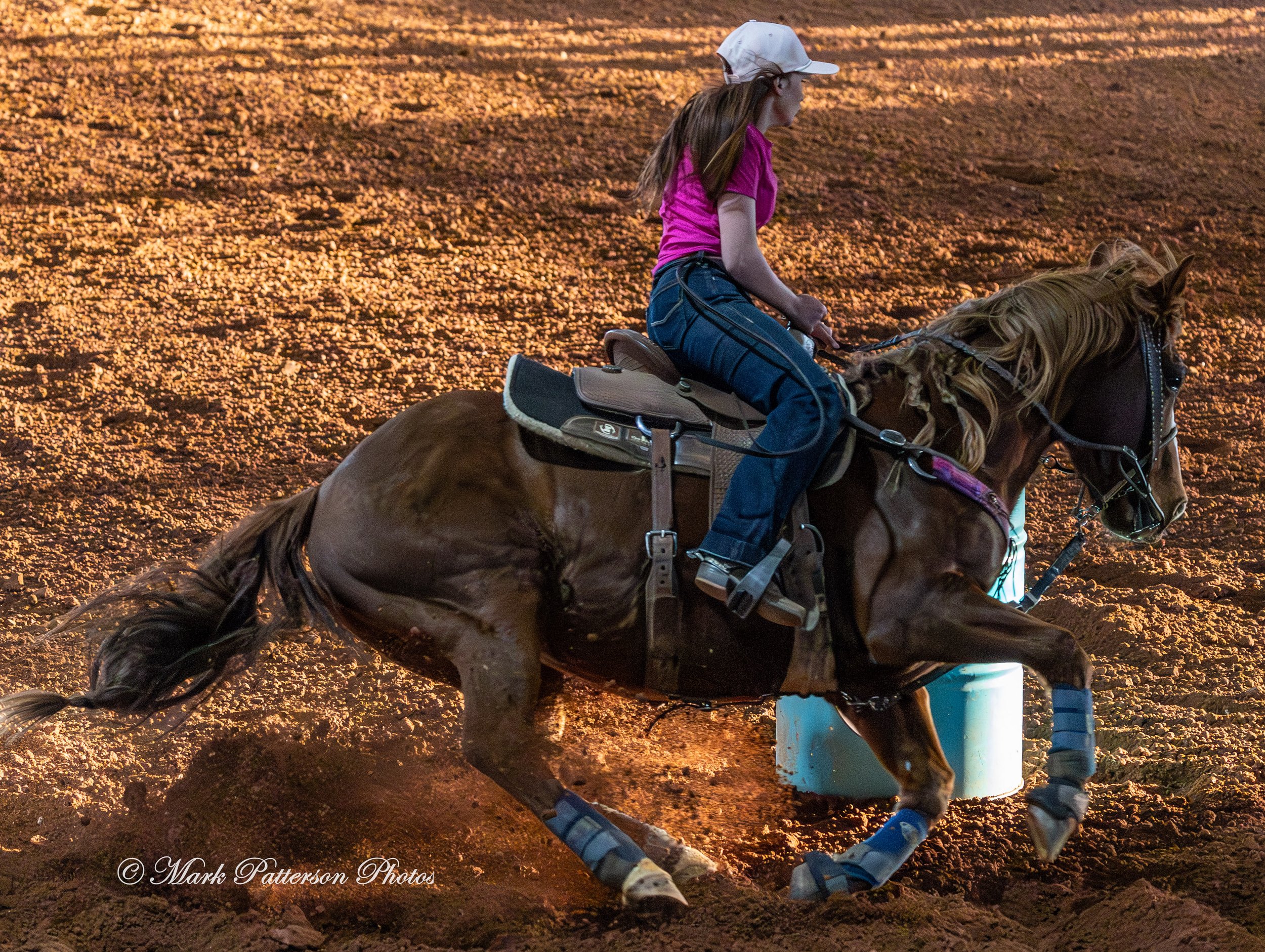 January 4, 2026, a barrel racing team competing at Latigo Farm in Landrum. #18437