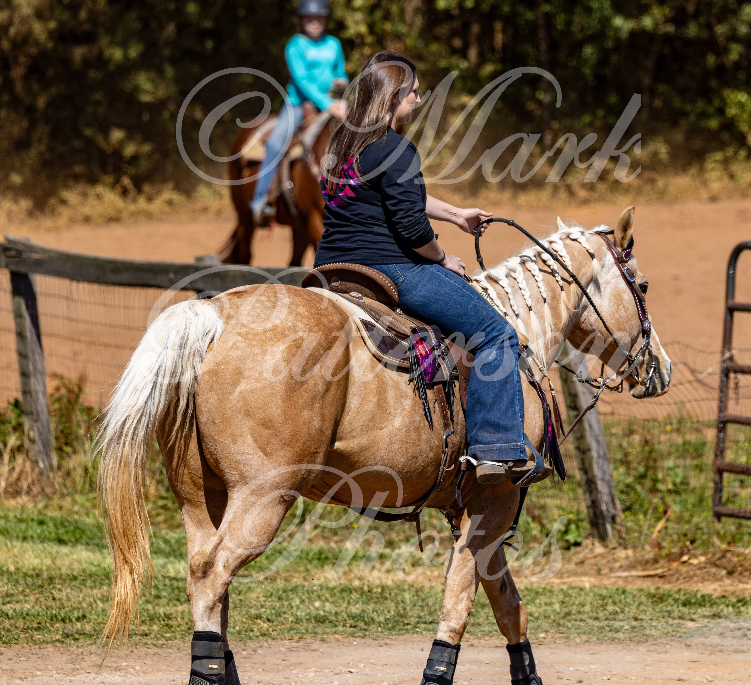 May 3, 2026, a barrel racing team competing at Latigo Farm in Landrum, SC. #12060
