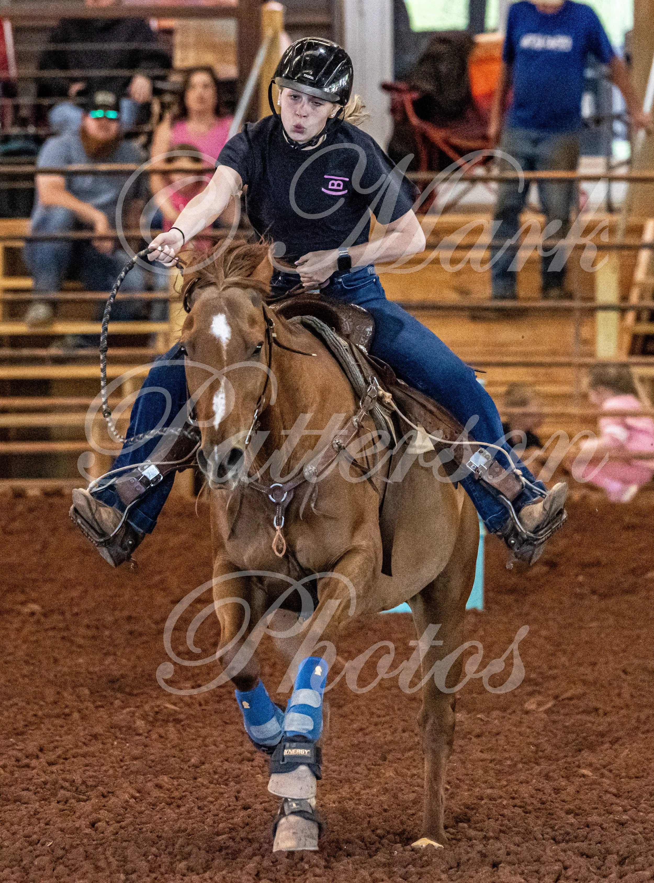 May 3, 2026, a barrel racing team competing at Latigo Farm in Landrum, SC. #12352
