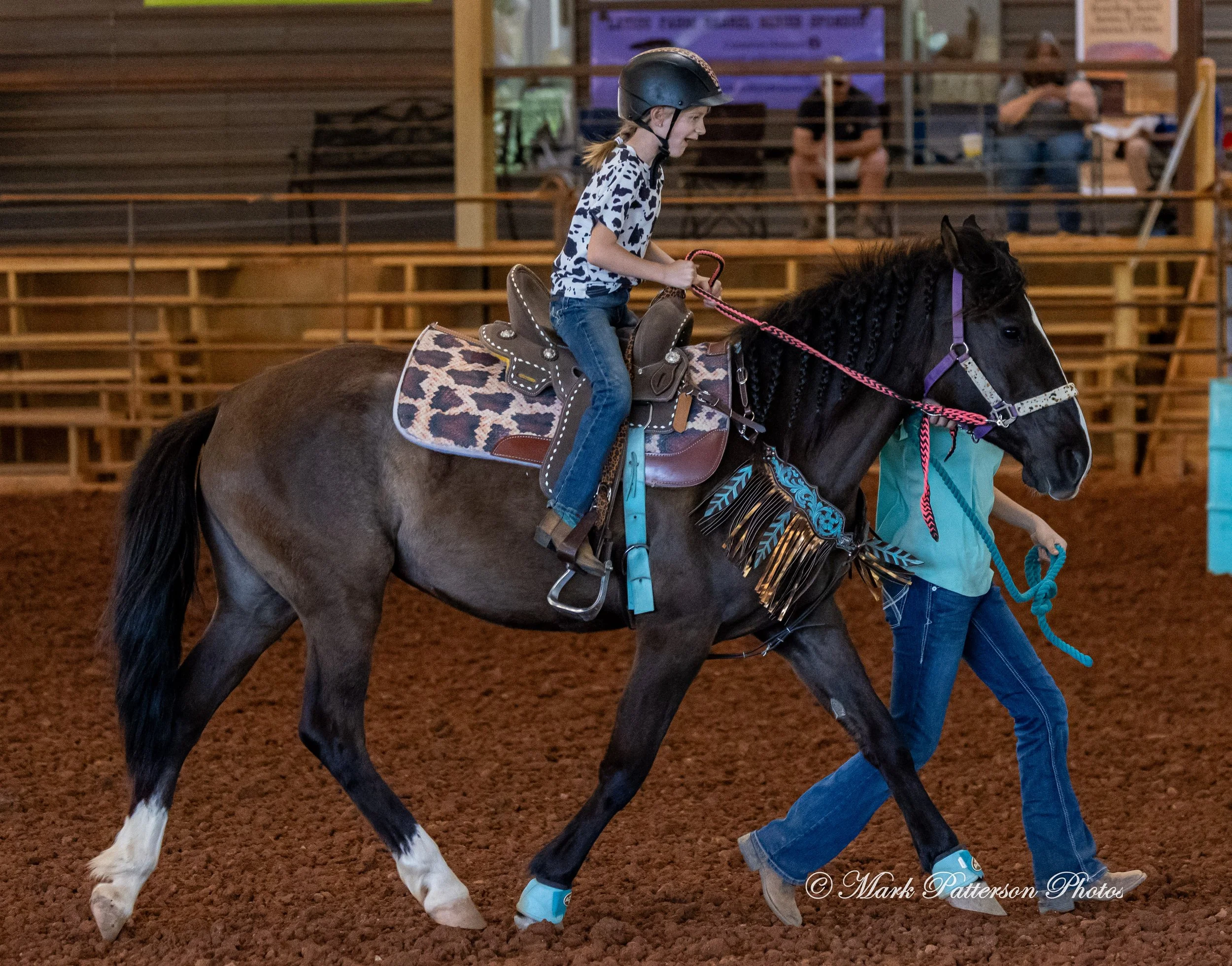 April 11, 2026, a barrel racing team competing at Latigo Farm in Landrum, SC. #1587