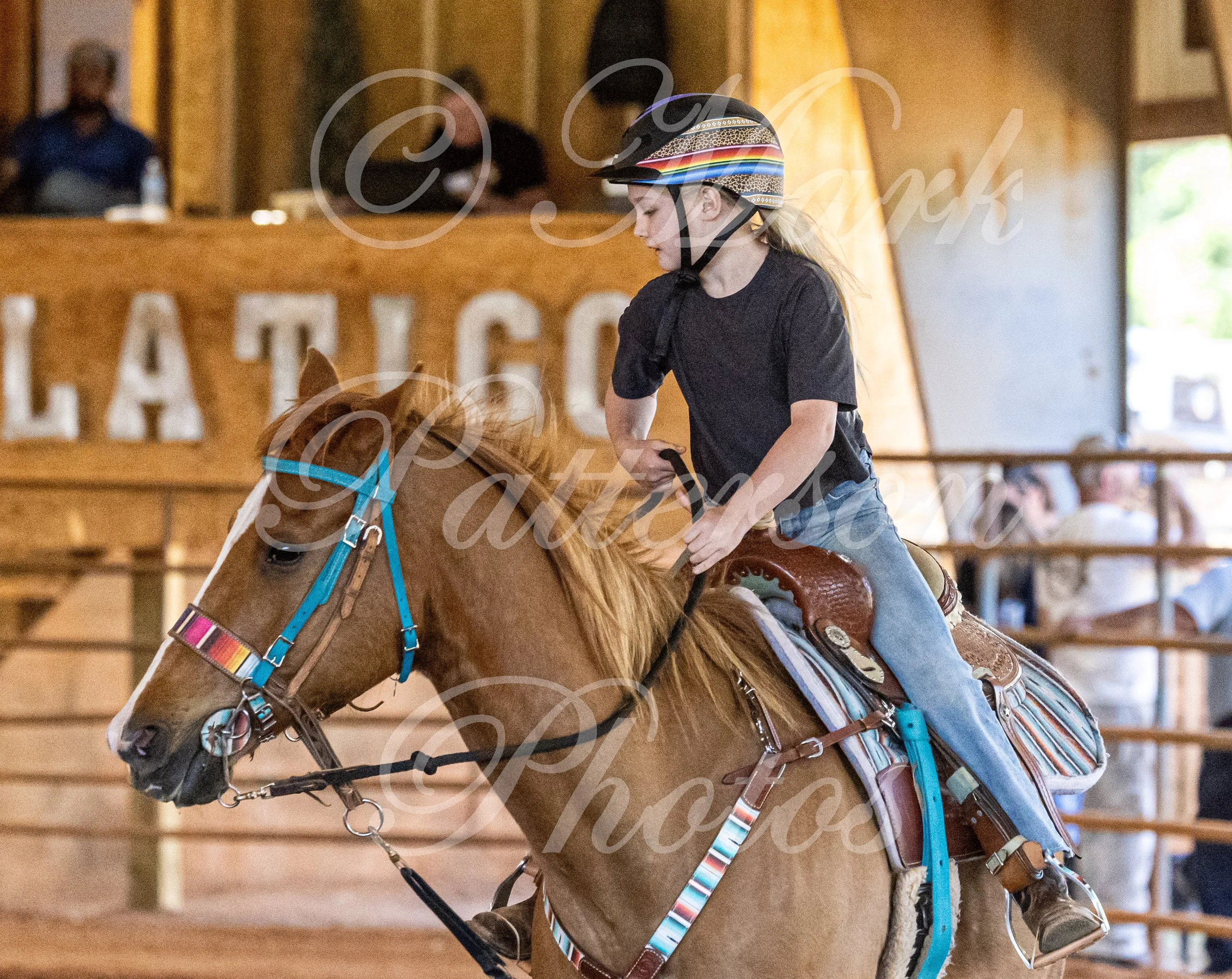 May 3, 2026, a barrel racing team competing at Latigo Farm in Landrum, SC. #110195