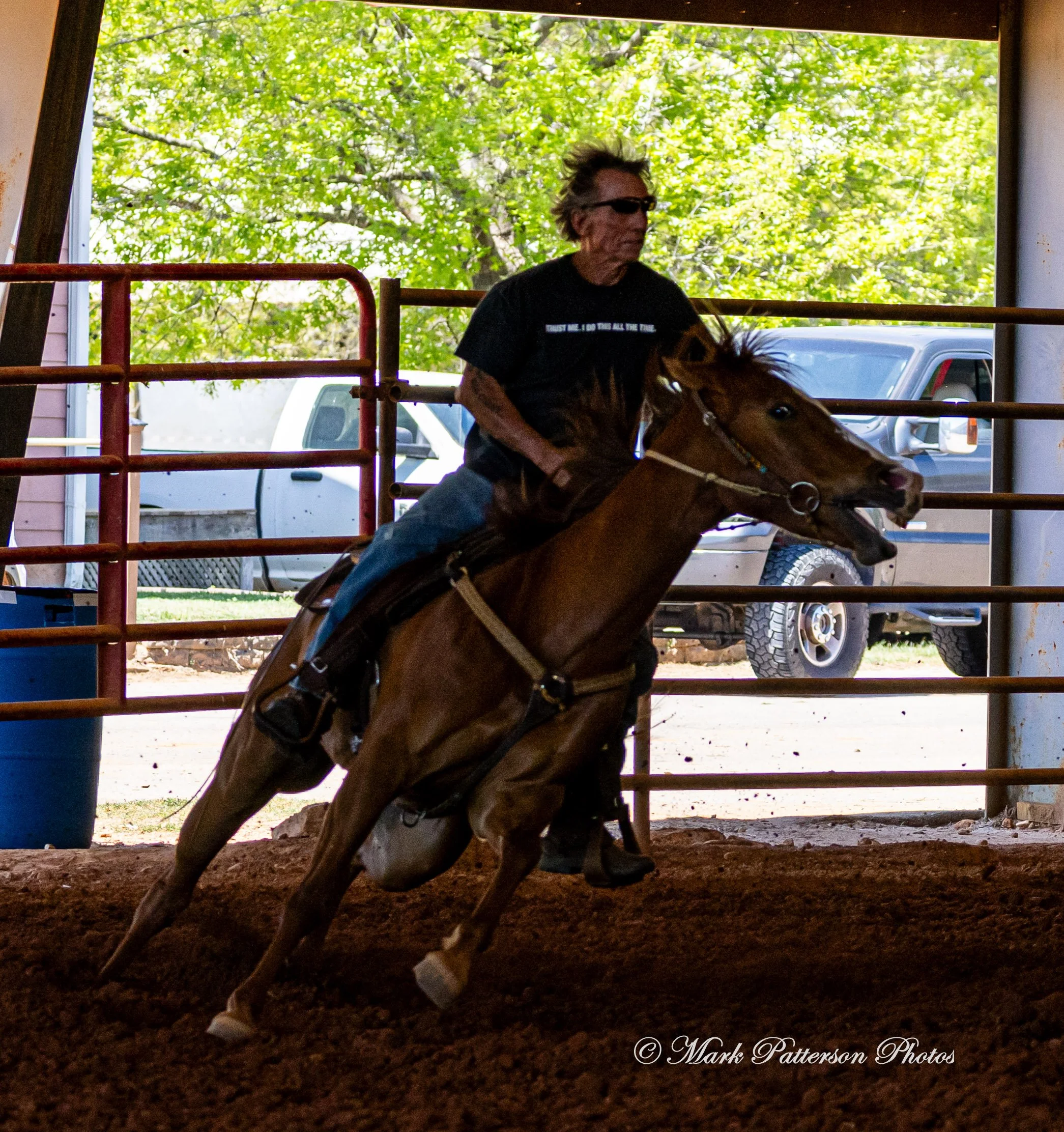 April 11, 2026, a barrel racing team competing at Latigo Farm in Landrum, SC. #1343