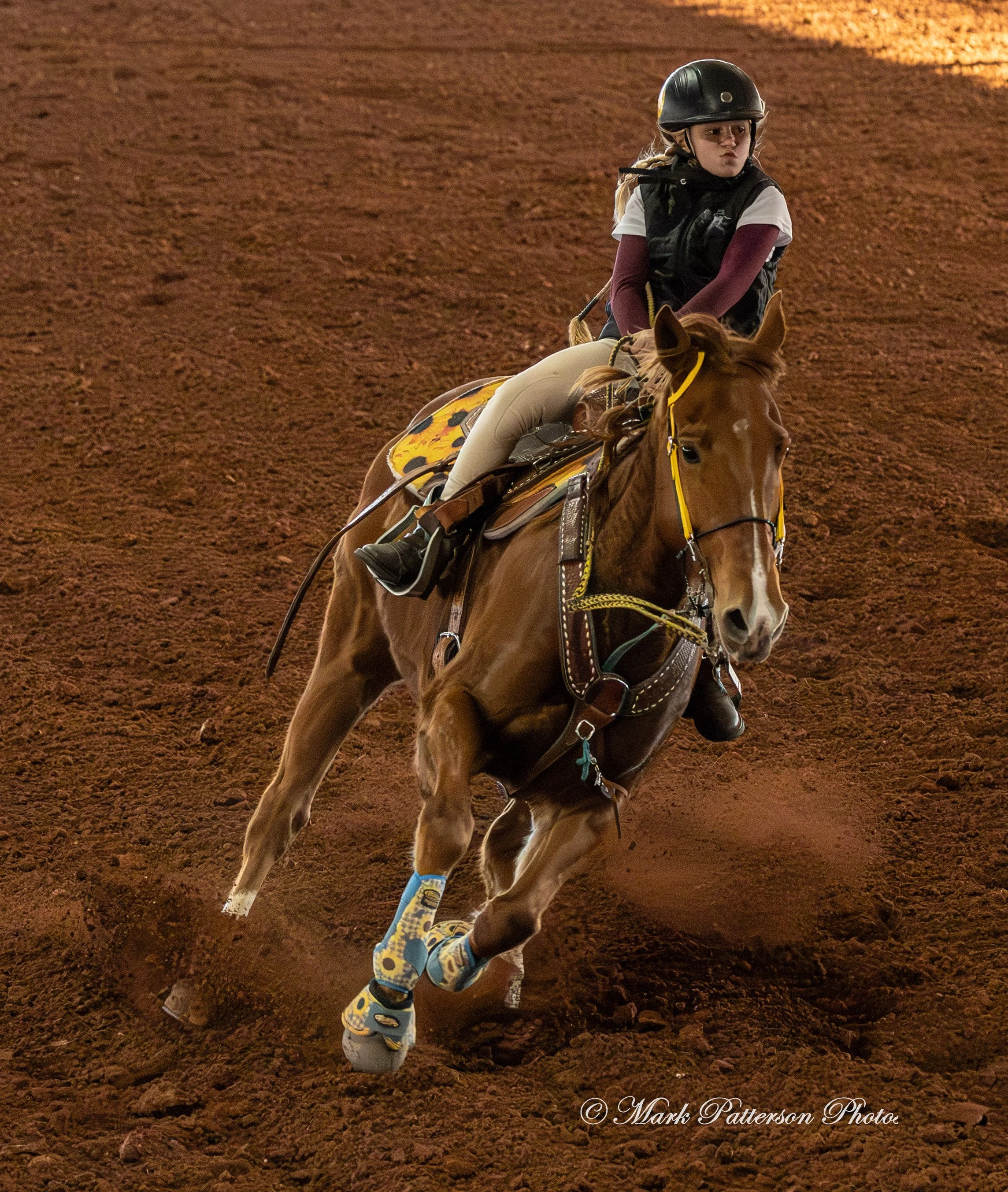 January 4, 2026, a barrel racing team competing at Latigo Farm in Landrum. #17914