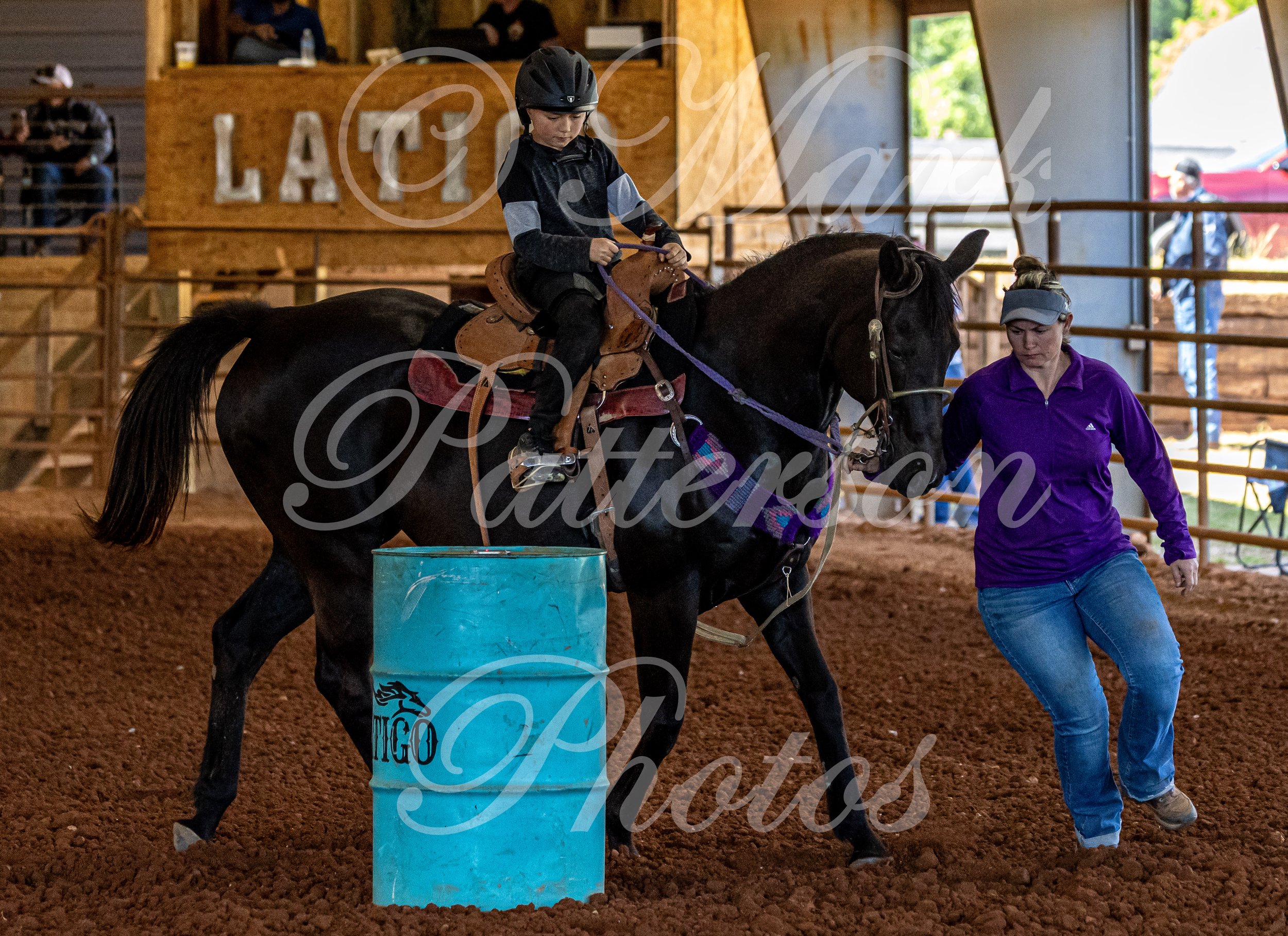 May 3, 2026, a barrel racing team competing at Latigo Farm in Landrum, SC. #11294