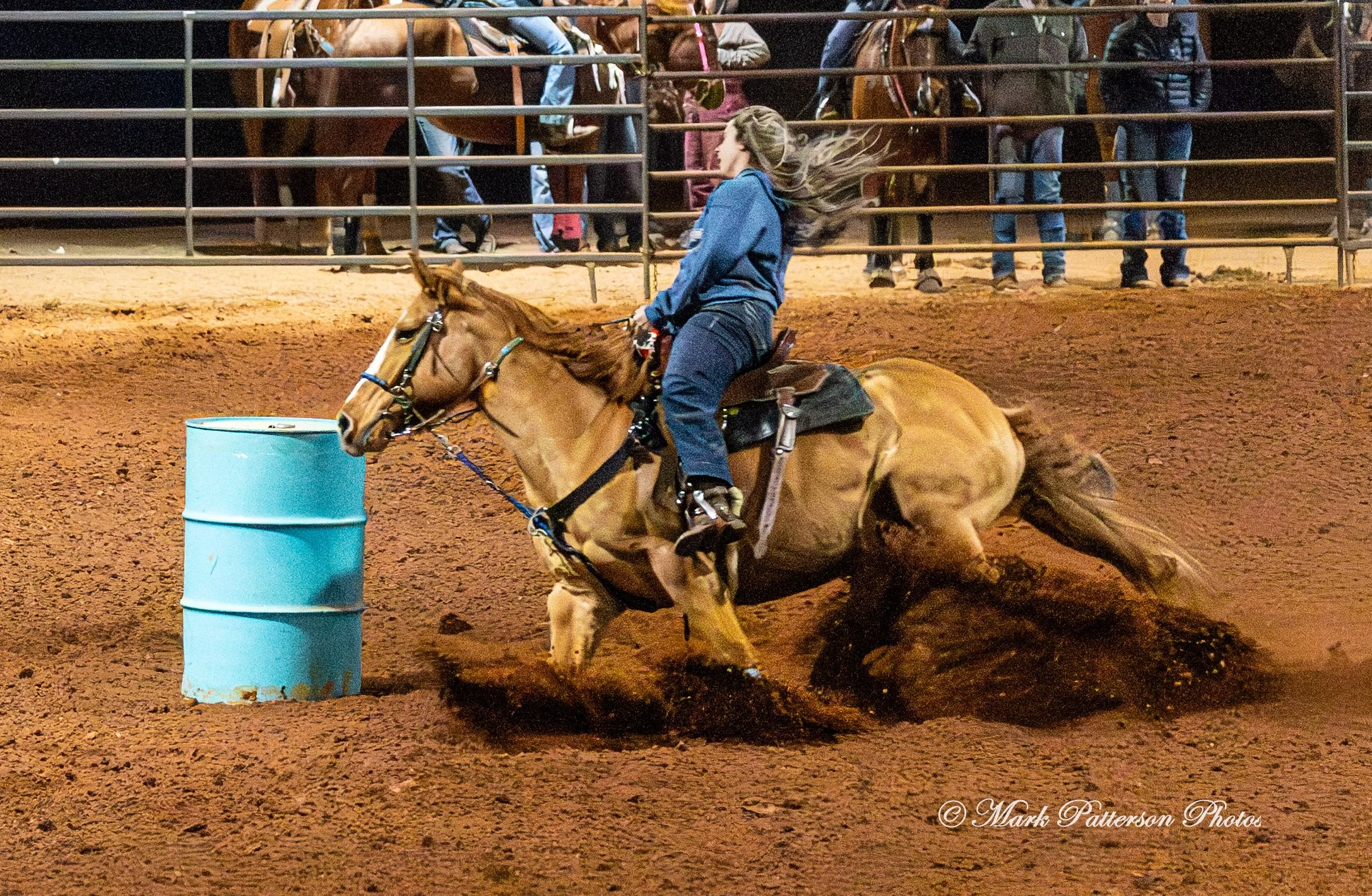 January 4, 2026, a barrel racing team competing at Latigo Farm in Landrum. #20166