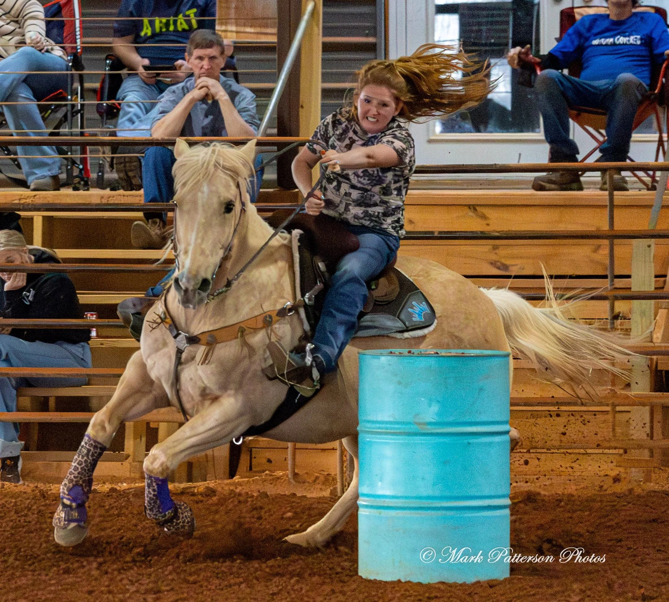 March 1, 2026, a barrel racing team competing at Latigo Farm in Landrum, SC. #26254