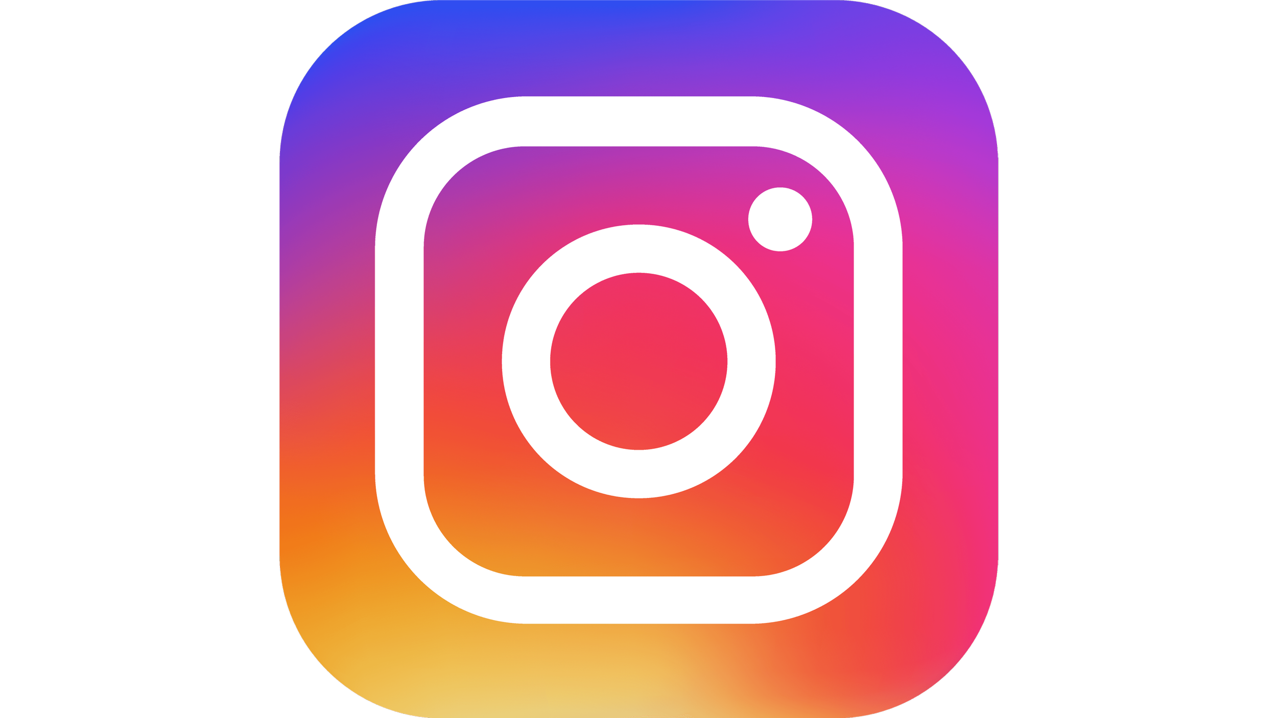 Instagram app icon with rainbow gradient background and white camera outline.