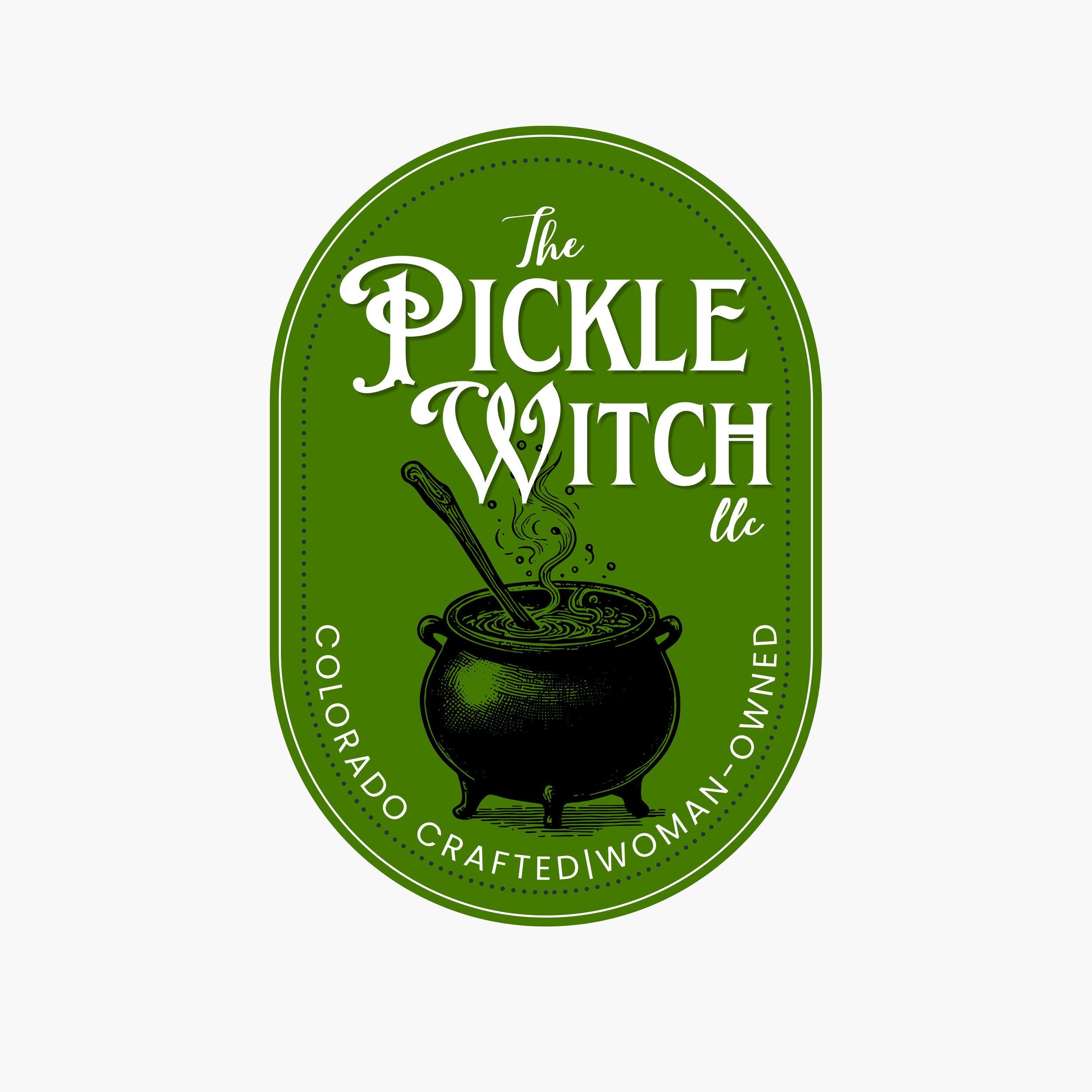 Pickle Witch Brand Sticker - Oval (1).png