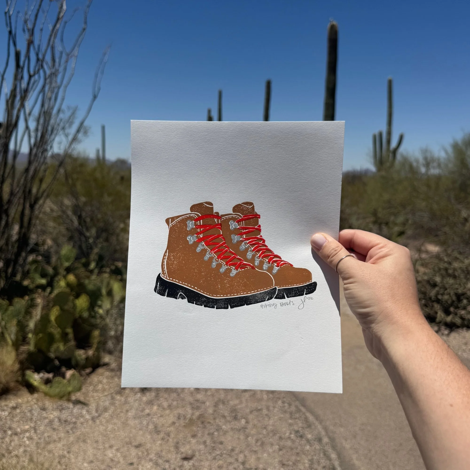 Hiking Boots Print