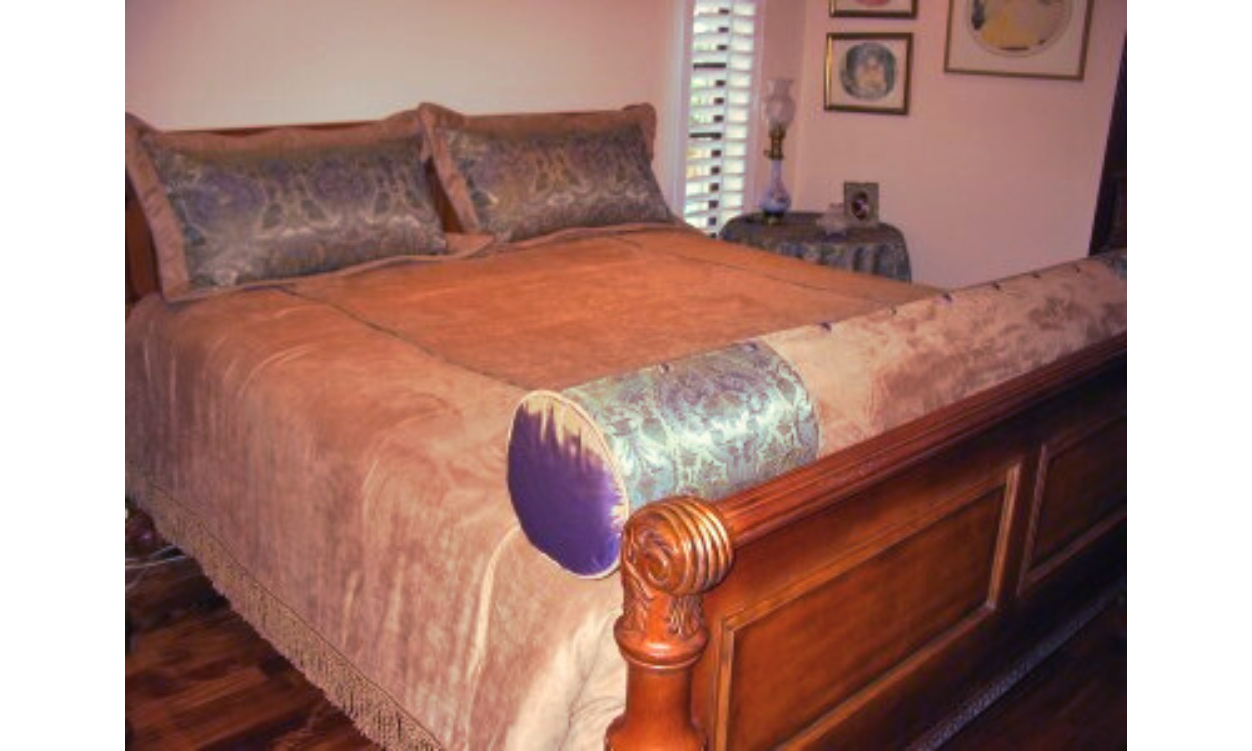Custom Suede Bedding Ensemble