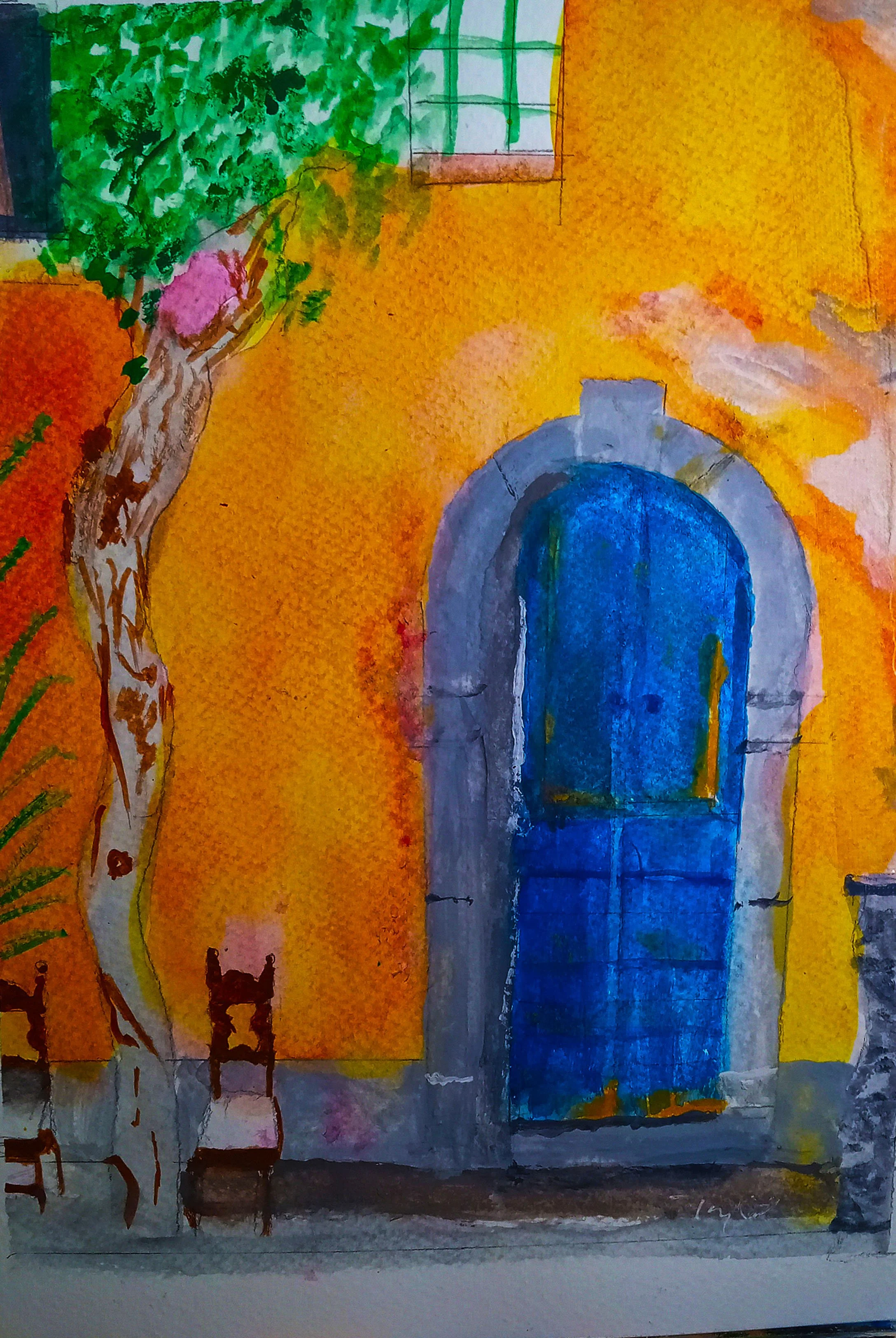 italian doorway print