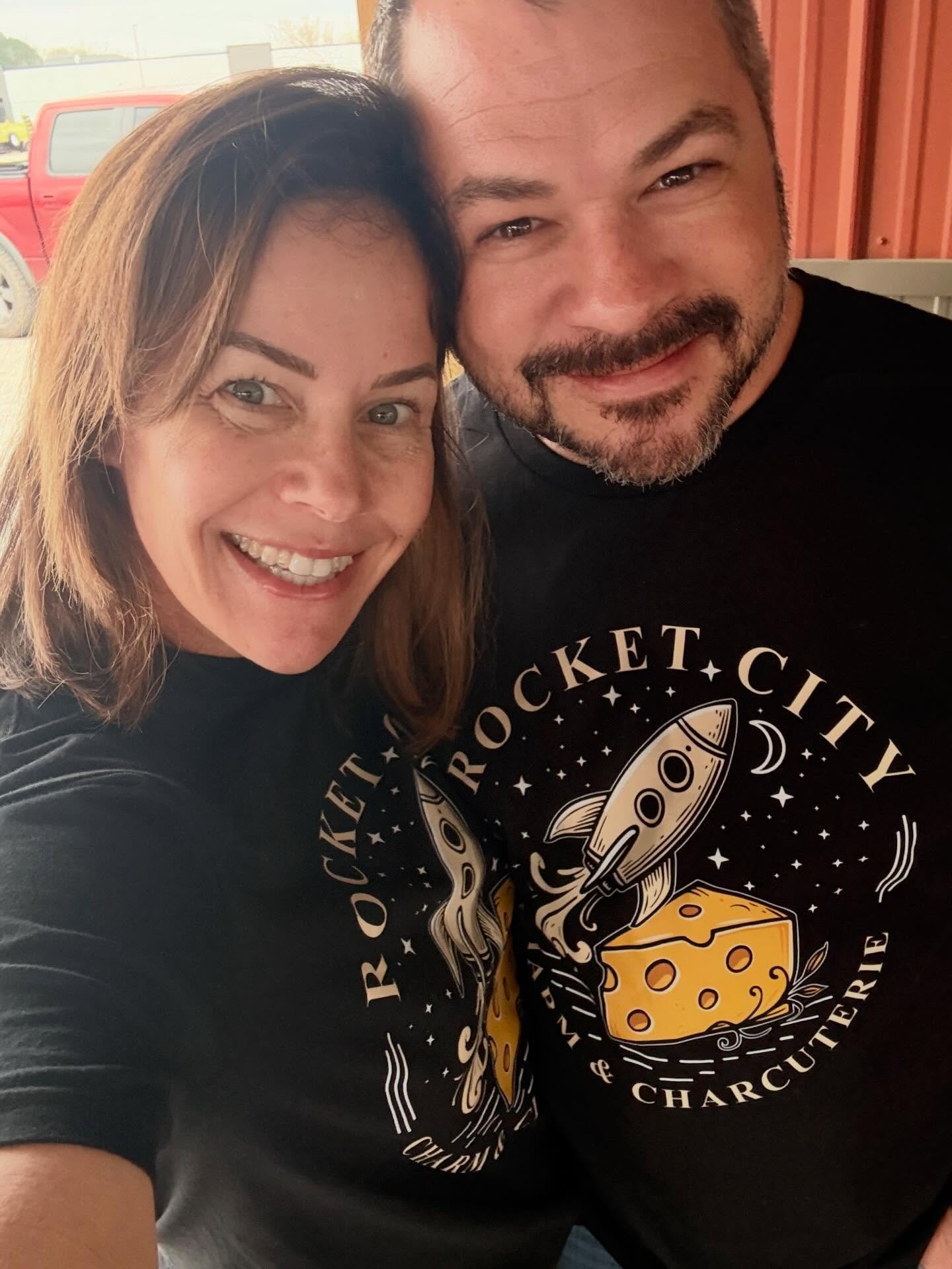 Going into a busy weekend of baby showers, birthday parties and clothing show with my new merch!! Thank you @hallbranding for giving me the extra pep in my step this week and making me look cute while doing it!! Husband looks good in his gear too - I