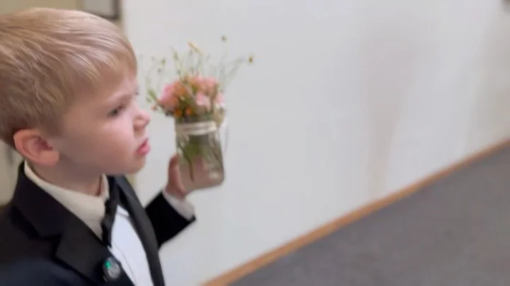 A simple Valentine&rsquo;s visit. A widow. A little boy with flowers.
This was the impetus behind bringing The Gratitude Project to kids. I saw firsthand how natural kindness is for them and how powerful it can be. So grateful for what this project h