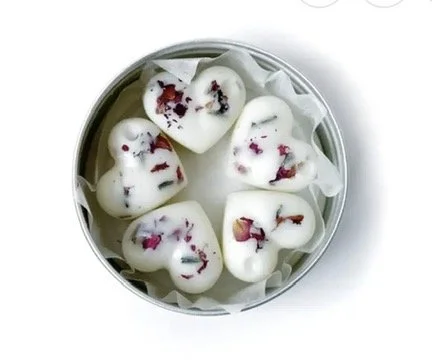 I always search for unique items like these terrific heart-shaped, all natural lotion bars.