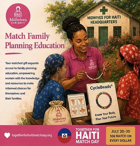 Family planning is about giving women the knowledge and resources to make informed decisions for themselves and their families. Through education like CycleBeads&reg;️, Midwives for Haiti empowers women with safe, evidence-based family planning optio